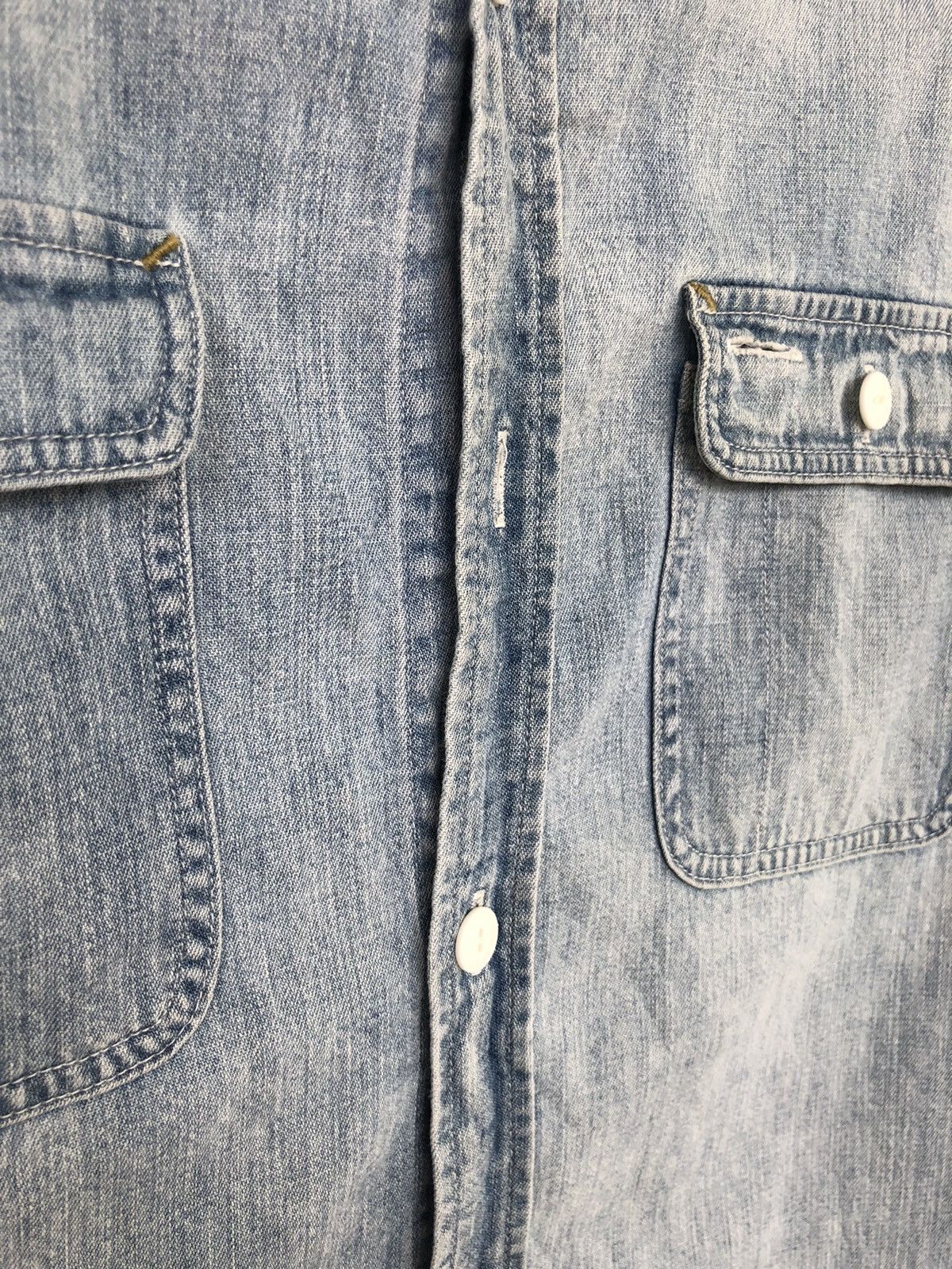 Eternal 1990s Eternal 🇯🇵 Sashiko Stich Indigo Chambray Shirt Size US M / EU 48-50 / 2 - 7 Thumbnail