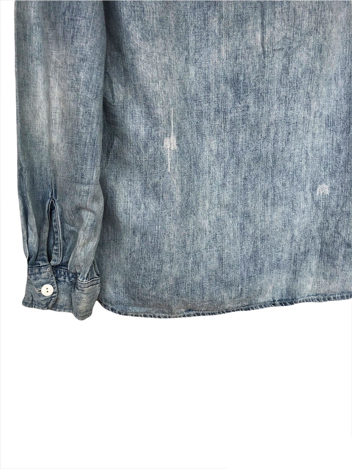 Eternal 1990s Eternal 🇯🇵 Sashiko Stich Indigo Chambray Shirt Size US M / EU 48-50 / 2 - 6 Thumbnail