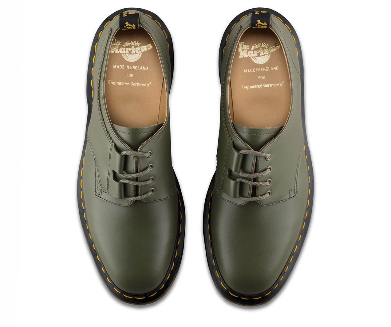 Dr. Martens × Engineered Garments Limited Edition Archive EG Smooth Ghille Shoe Khaki Size US 5.5 / EU 38 - 2 Thumbnail