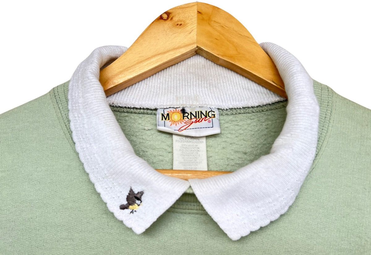 Vintage 90s Morning Sun Bird Chickadee Village Sweatshirt