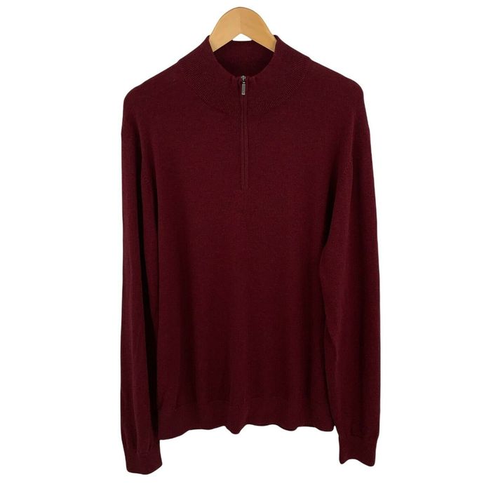 Wallin & Bros Wallin & Bros Sweater XL Burgundy Spice Red 1/4 Zip | Grailed