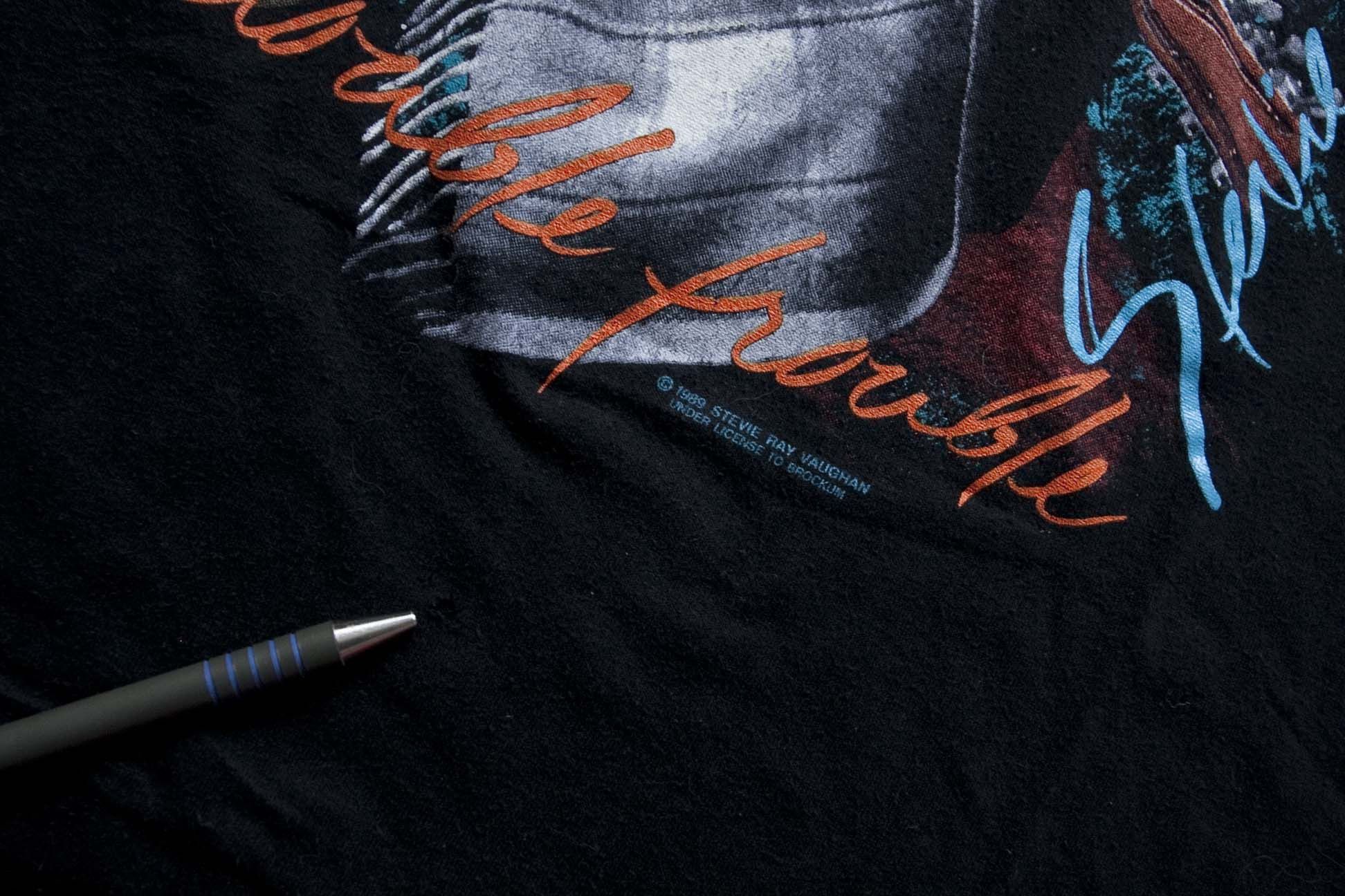 Vintage Stevie Ray Vaughan T Shirt Double Trouble 1989 Tour Size S/M Size US S / EU 44-46 / 1 - 3 Thumbnail