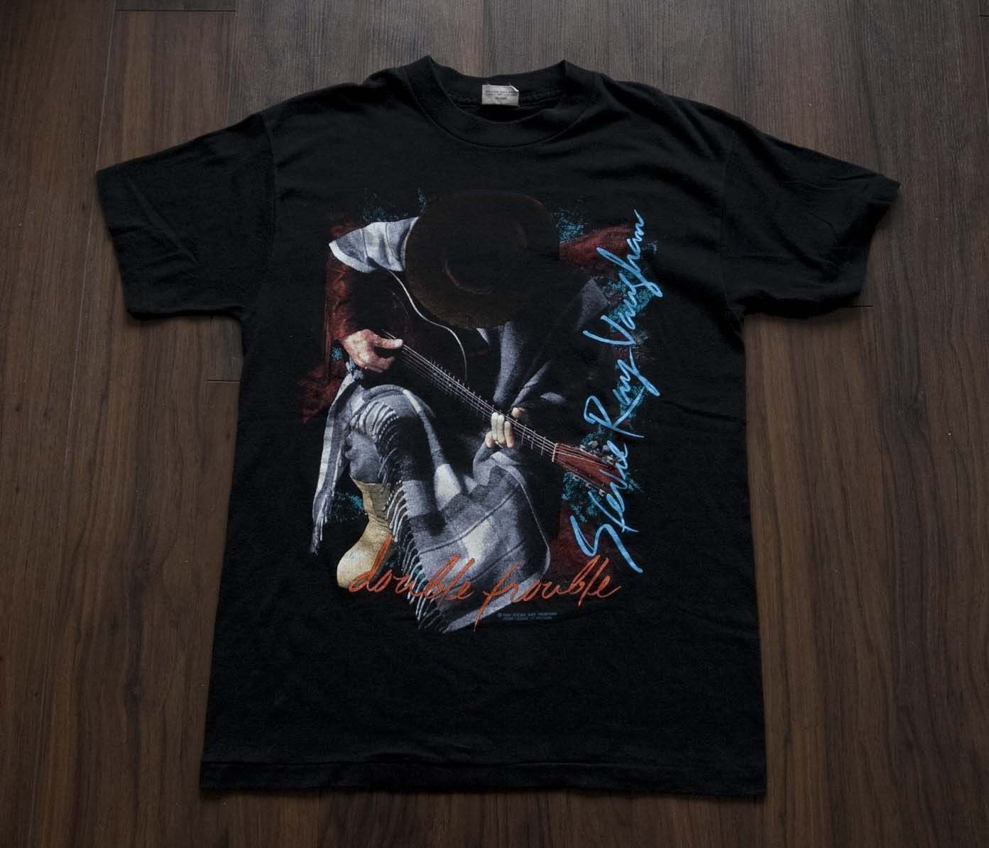 Vintage Stevie Ray Vaughan T Shirt Double Trouble 1989 Tour Size S/M Size US S / EU 44-46 / 1 - 1 Thumbnail