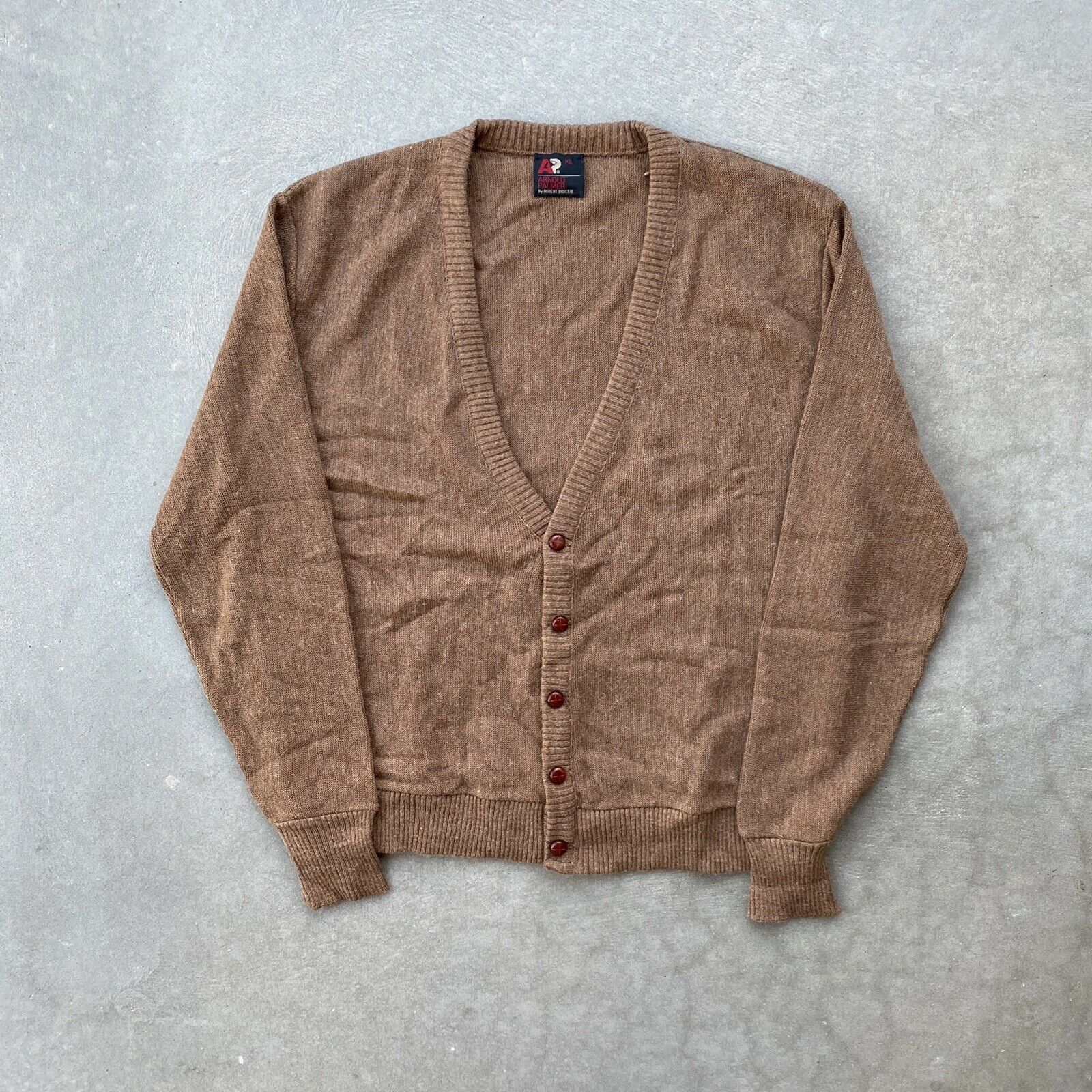 arnold palmer robert bruce vintage wool cardigan sweater