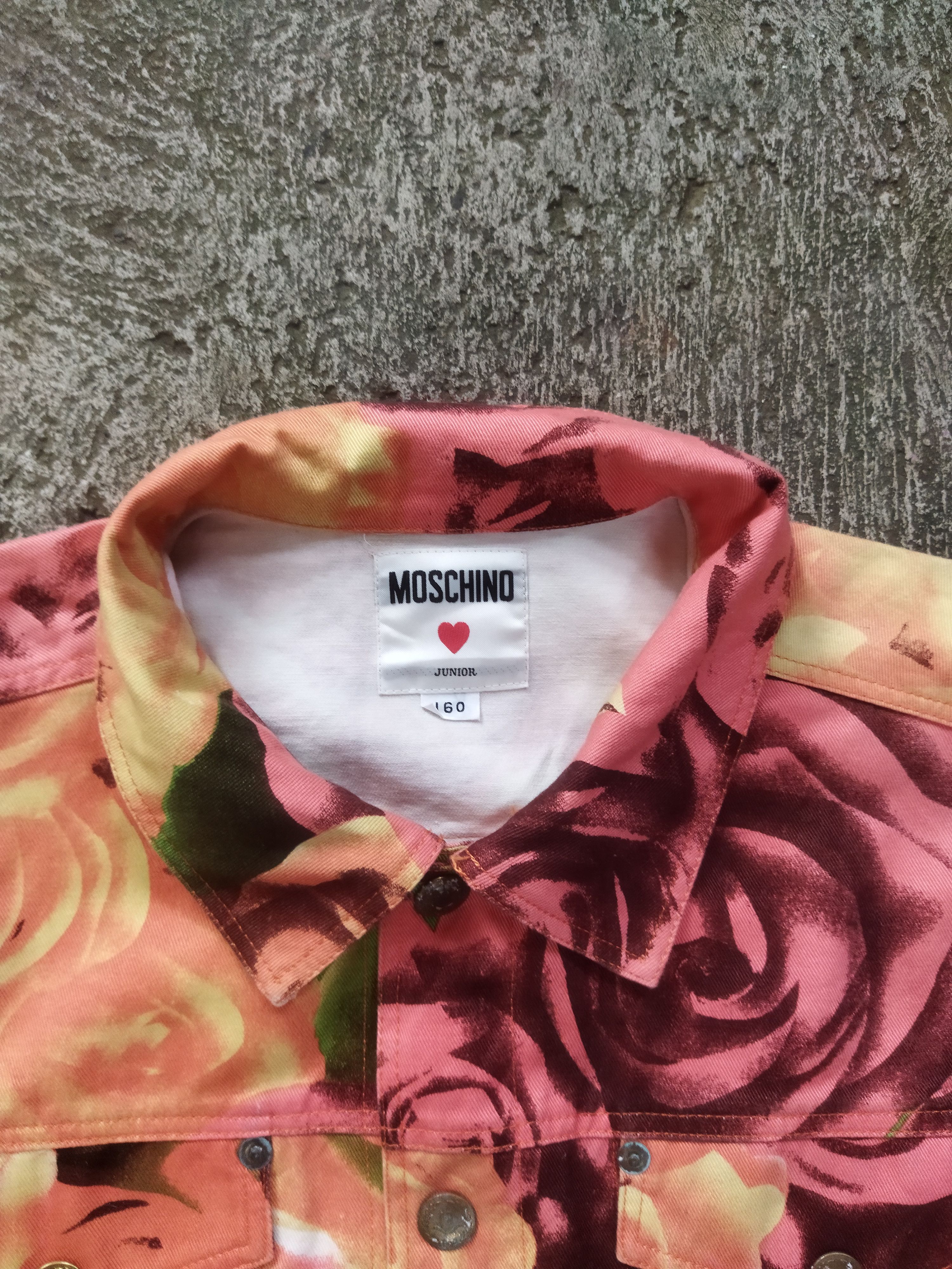 Moschino × Vintage moschino flower denim jacket Size US XS / EU 42 / 0 - 2 Thumbnail