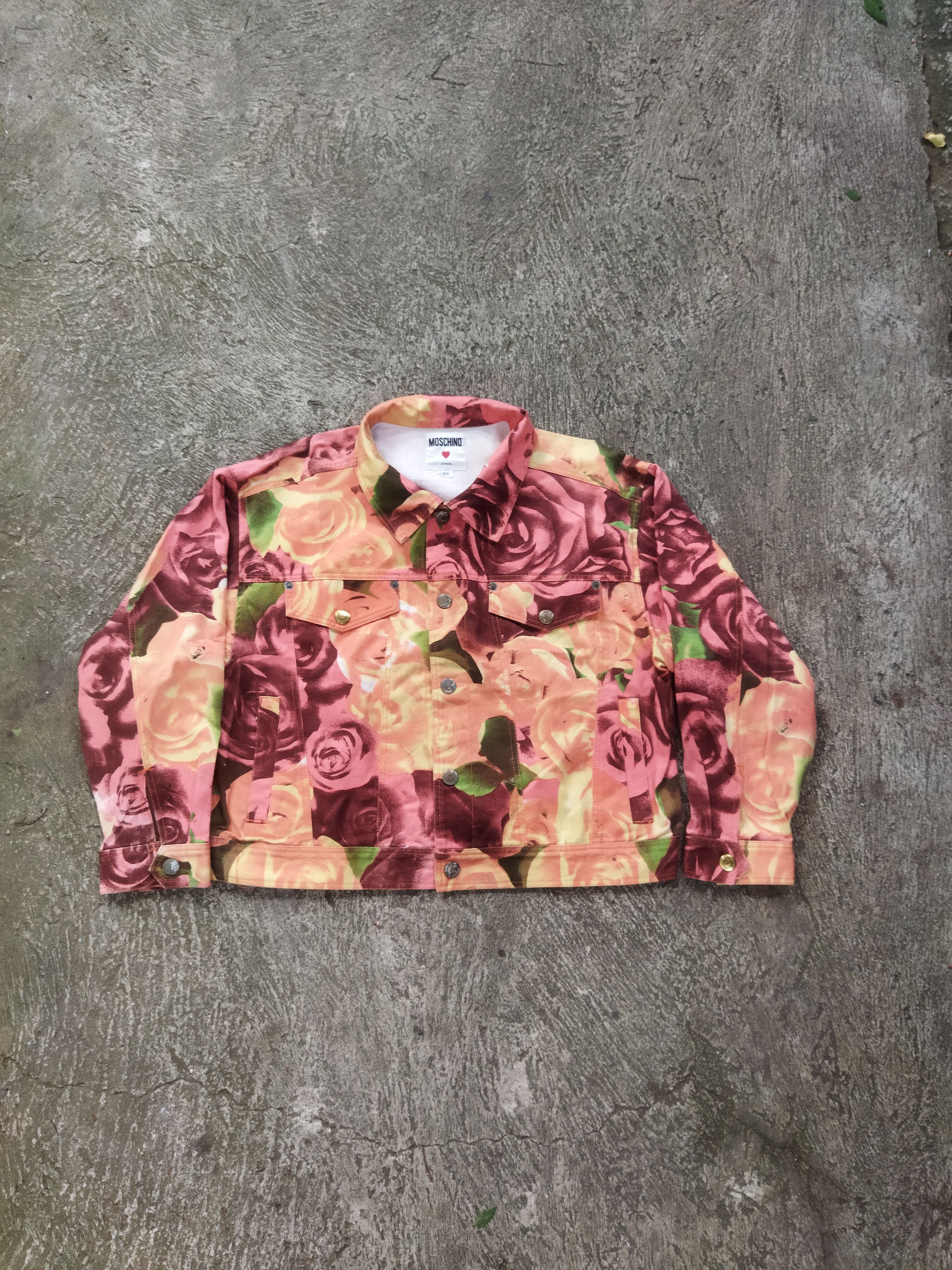 Moschino × Vintage moschino flower denim jacket Size US XS / EU 42 / 0 - 1 Thumbnail