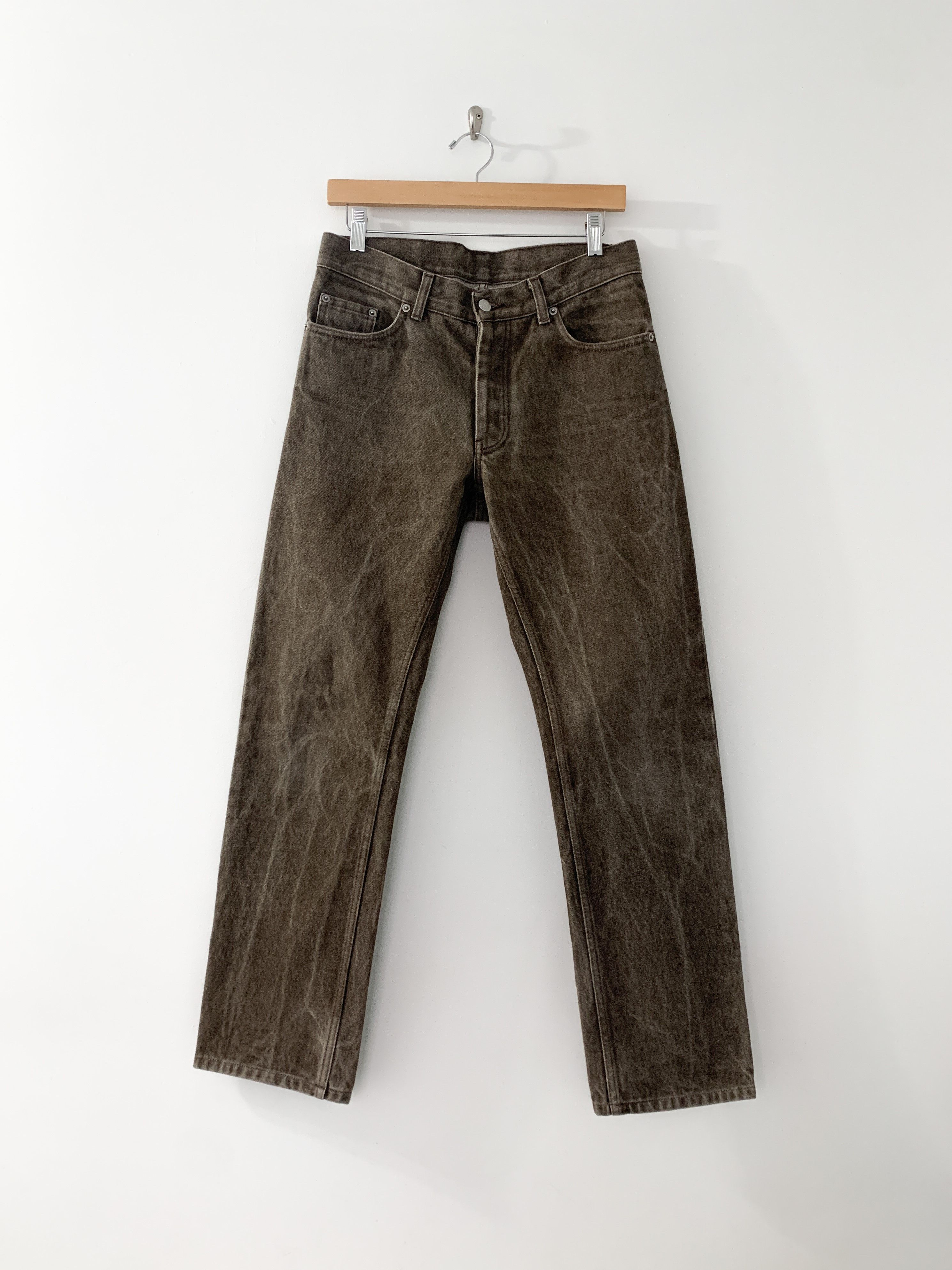 Helmut Lang Archive Chocolate Raw Denim Classic Cut | Grailed