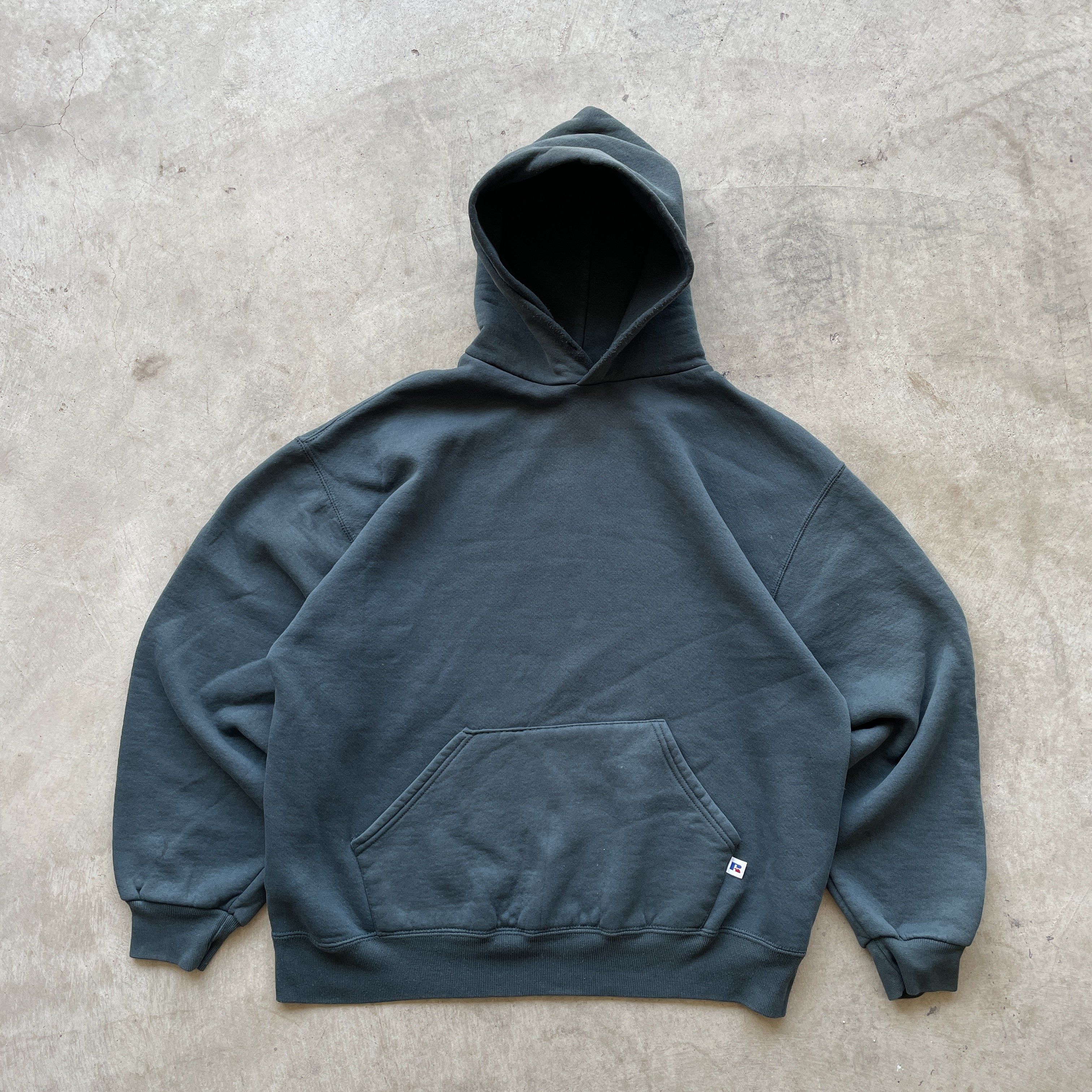 image of 90's Dark Forest Green Russell Athletic Hoodie L, Men's (Size Large)