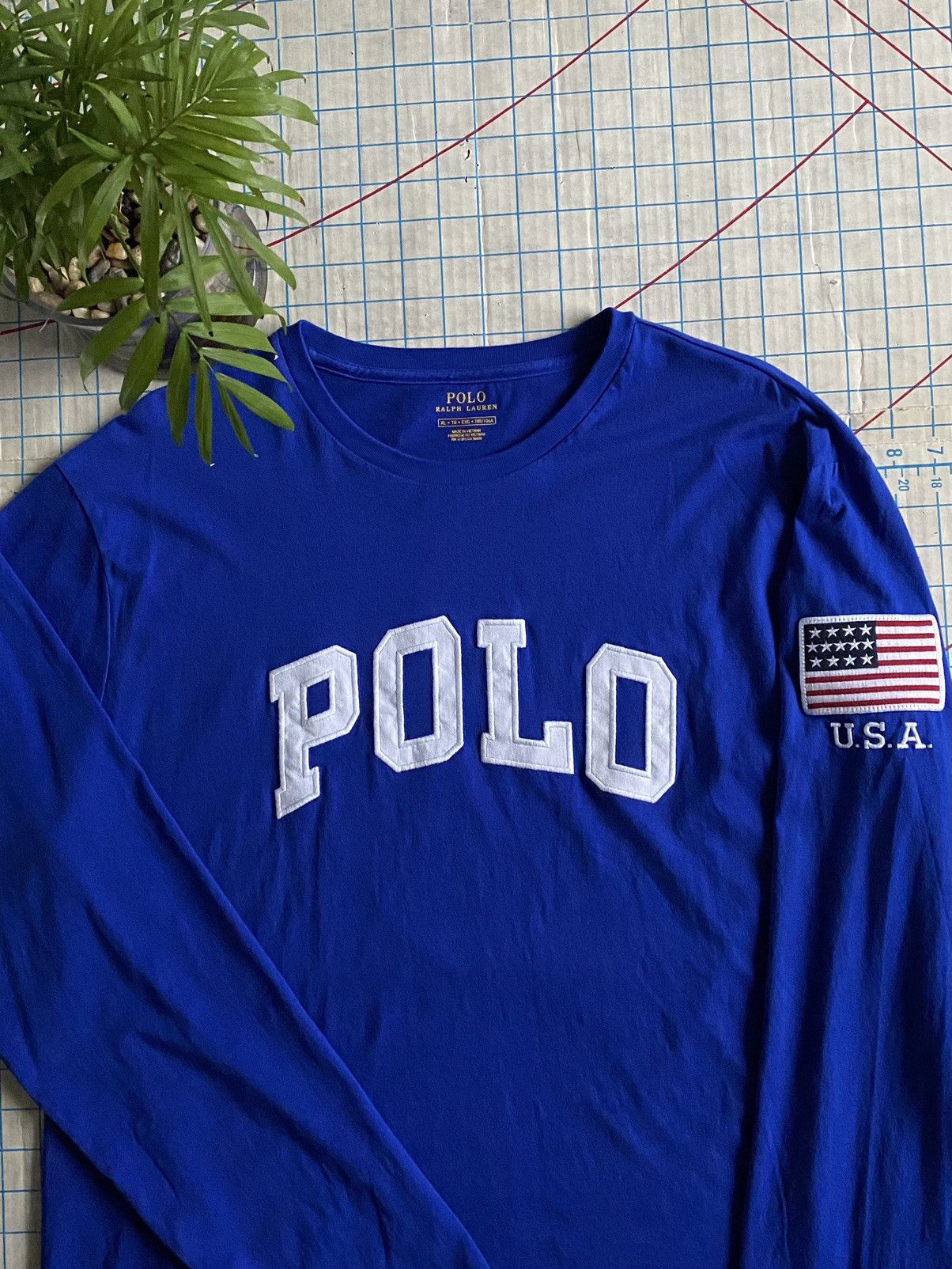 Polo Ralph Lauren Polo Ralph Lauren Polo Spell Out Long Sleeve Size XL Size US XL / EU 56 / 4 - 3 Thumbnail