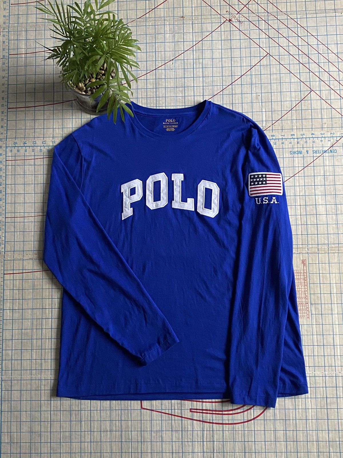 Polo Ralph Lauren Polo Ralph Lauren Polo Spell Out Long Sleeve Size XL Size US XL / EU 56 / 4 - 2 Thumbnail