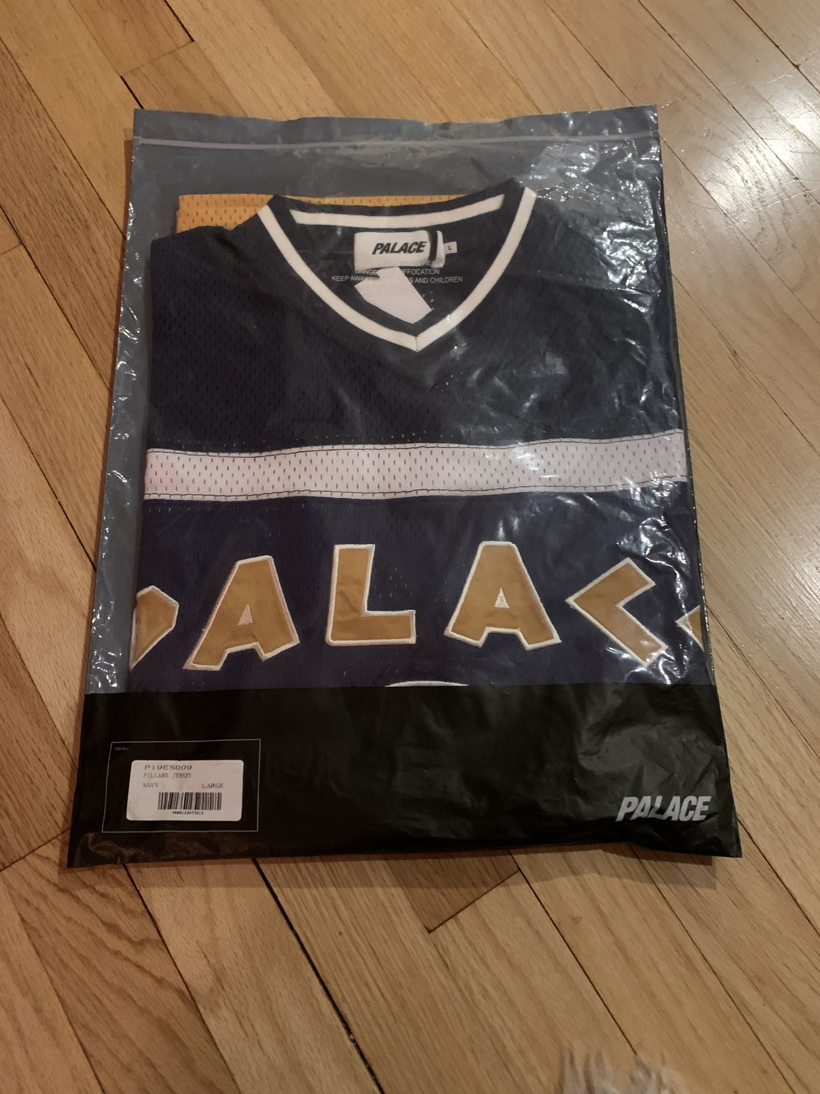 Palace Palace Pillars Hockey Jersey Navy New Sealed | Grailed