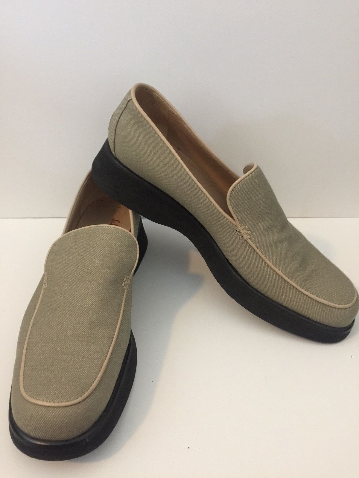 Salvatore Ferragamo fabric loafer slip ons display picture 1