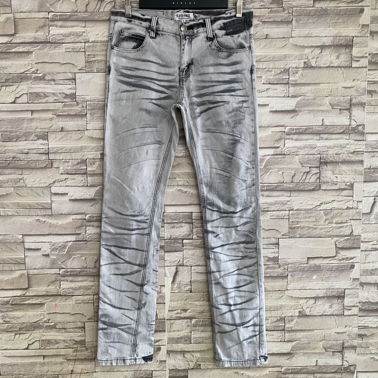 Japanese Brand LOWBOX White Denim Whisker Jeans LGB Size US 32 / EU 48 - 3 Thumbnail