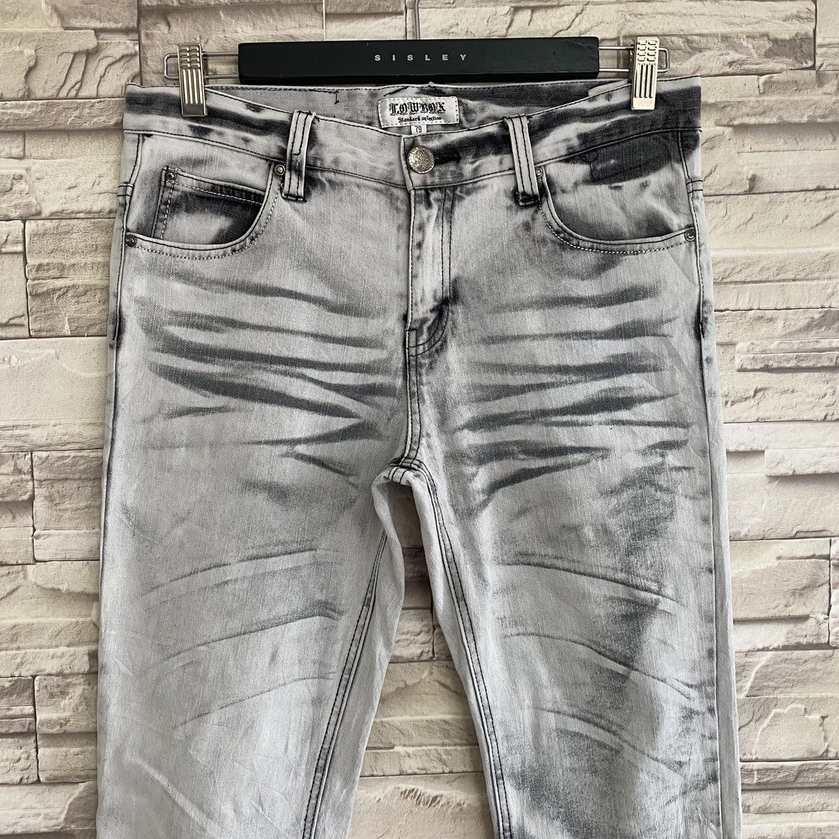 Japanese Brand LOWBOX White Denim Whisker Jeans LGB Size US 32 / EU 48 - 4 Thumbnail