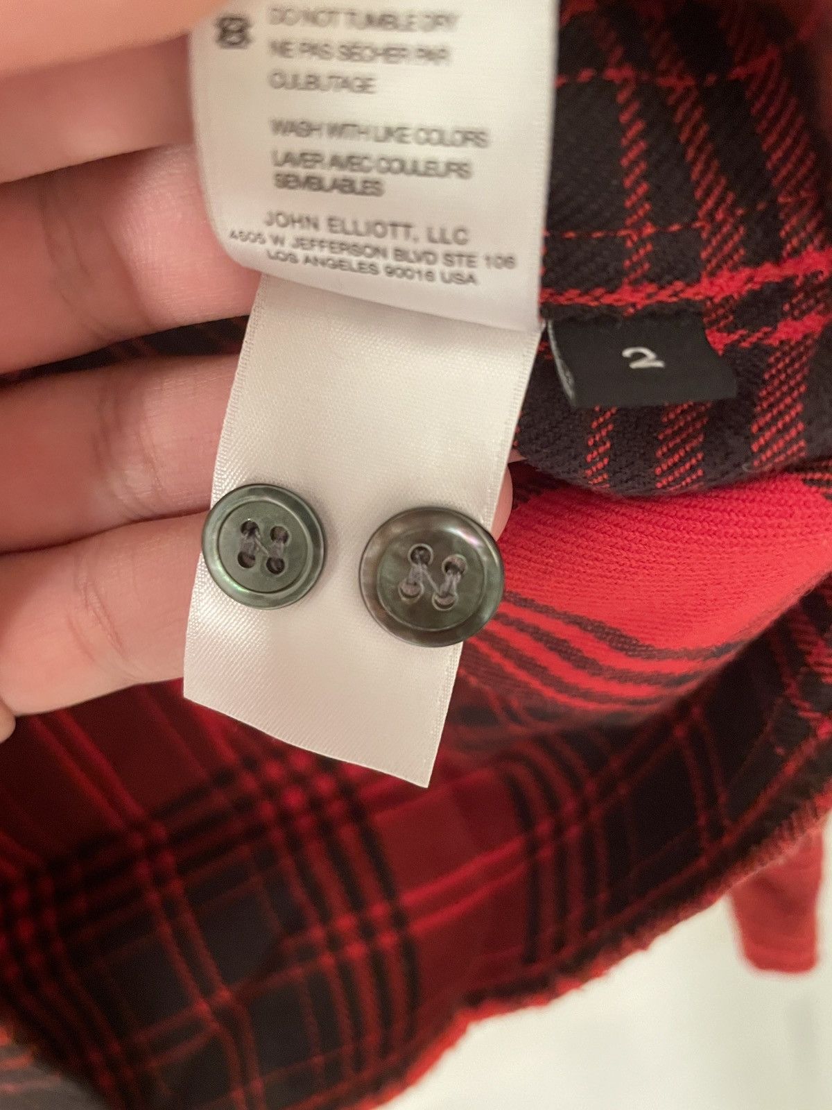 John Elliott JOHN ELLIOTT RED PLAID FLANNEL (MEDIUM) Size US M / EU 48-50 / 2 - 5 Thumbnail