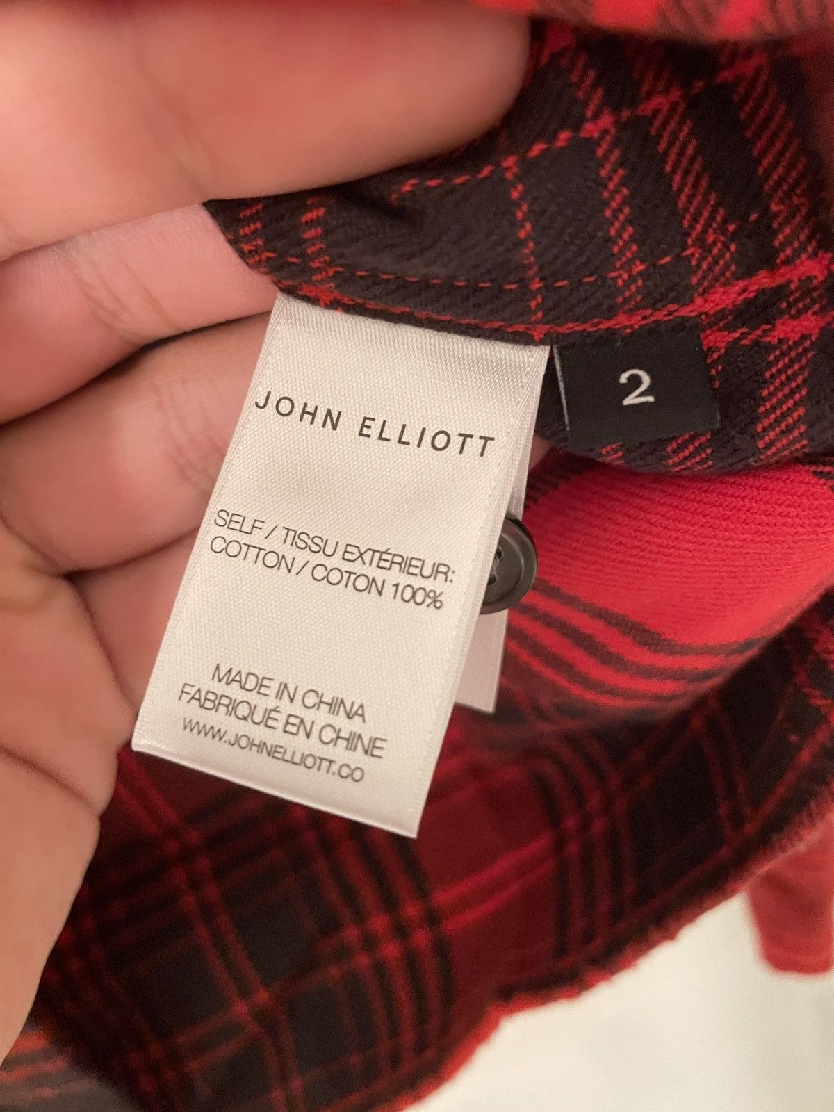 John Elliott JOHN ELLIOTT RED PLAID FLANNEL (MEDIUM) Size US M / EU 48-50 / 2 - 4 Thumbnail