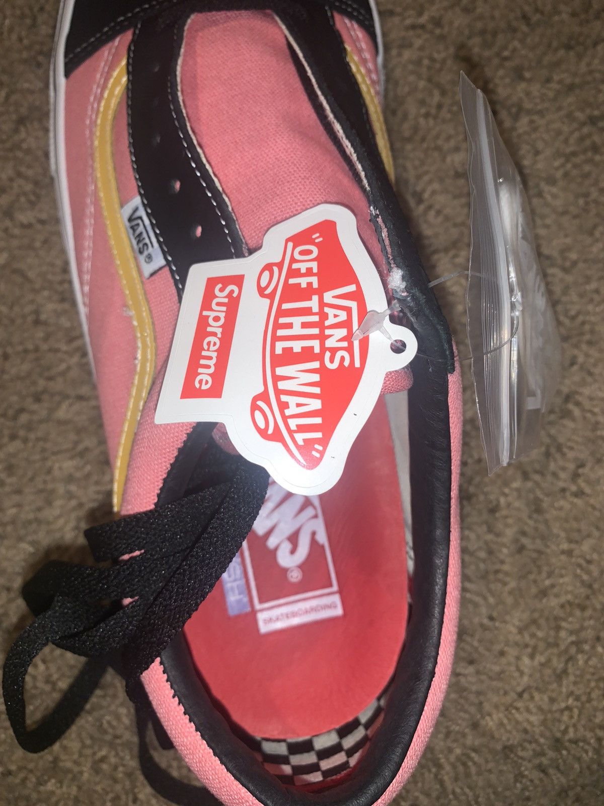 Vans Skate Old Skool Supreme Tribal Barbed Wire Pink Men's