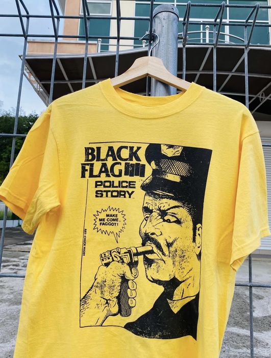 black flag police story t shirt