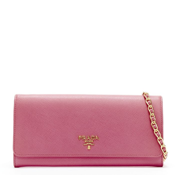 Prada new pink saffiano crossbody wallet bag TGAS/B01441 | Grailed