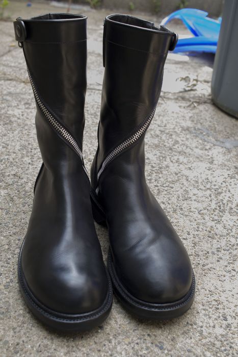 Rick owens store spiral zip boots