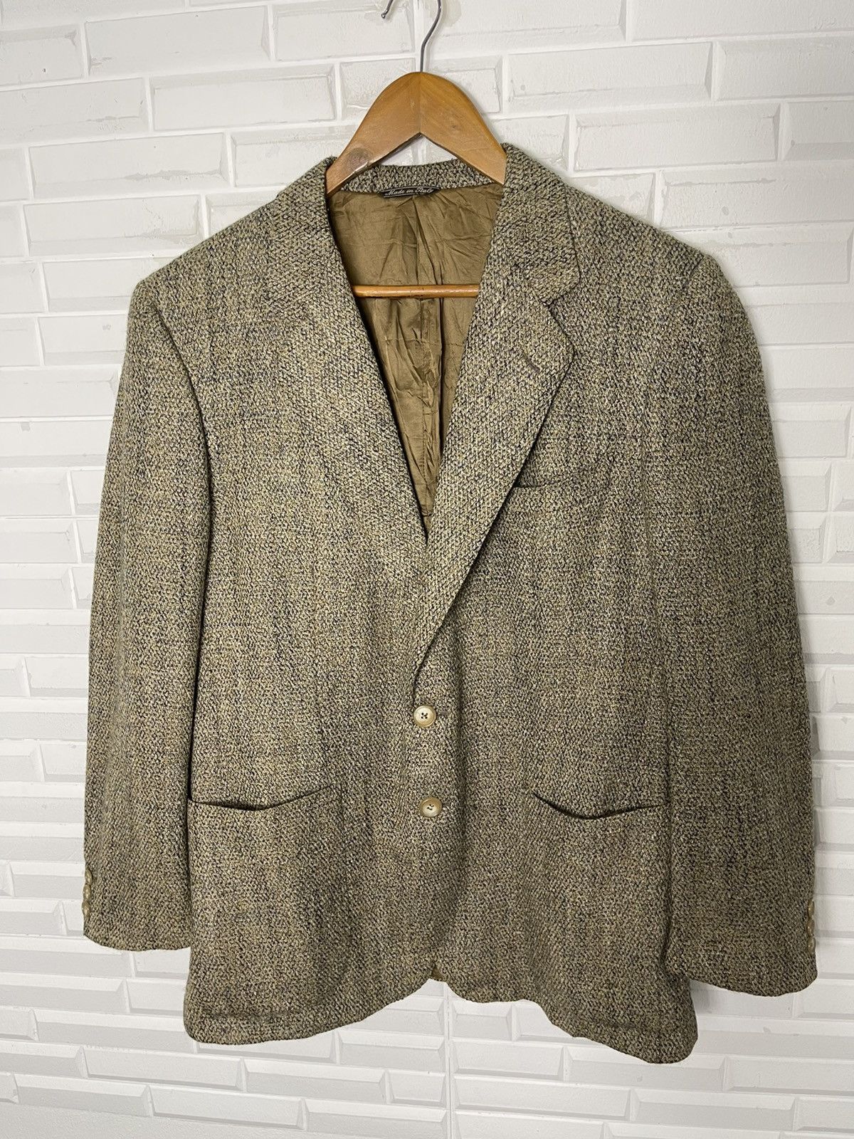 Ermenegildo Zegna × Vintage Vintage Tweed Ermenegildo Zegna Blazer Coat Size US M / EU 48-50 / 2 - 6 Thumbnail