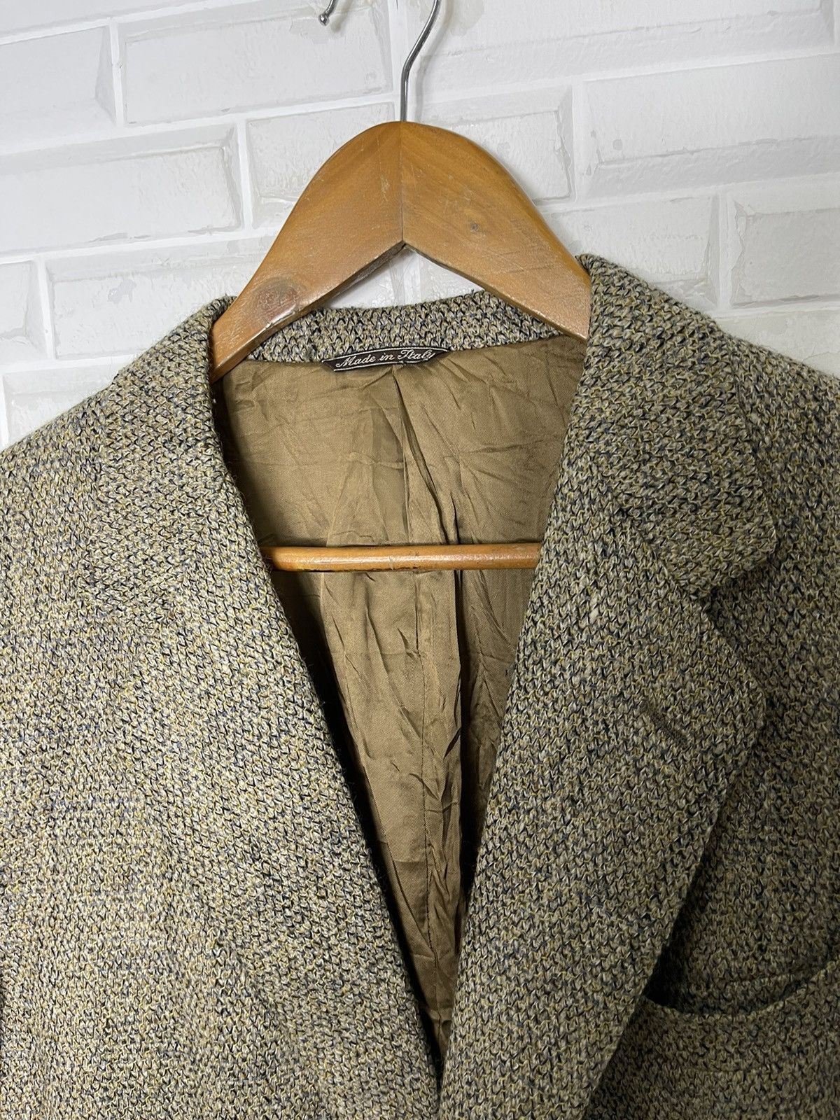 Ermenegildo Zegna × Vintage Vintage Tweed Ermenegildo Zegna Blazer Coat Size US M / EU 48-50 / 2 - 2 Thumbnail
