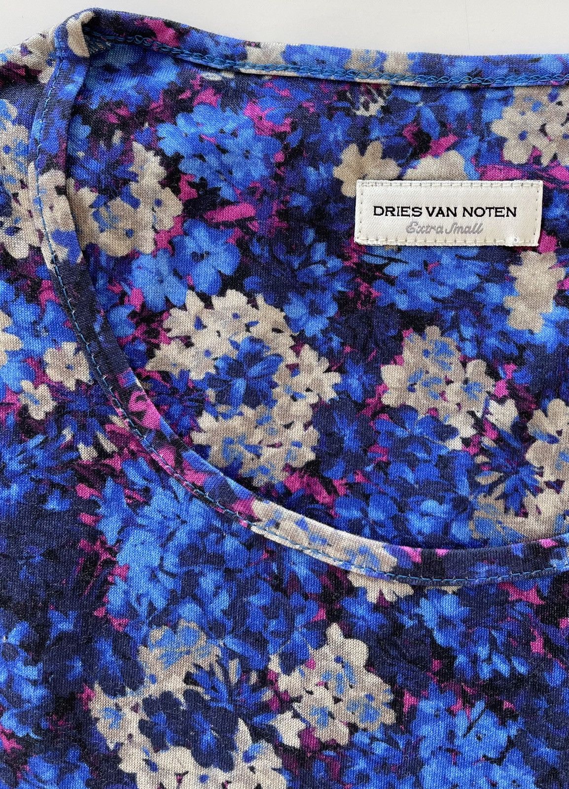 Dries Van Noten WMNS Floral print viscose t-shirt Size US XS / EU 42 / 0 - 5 Thumbnail