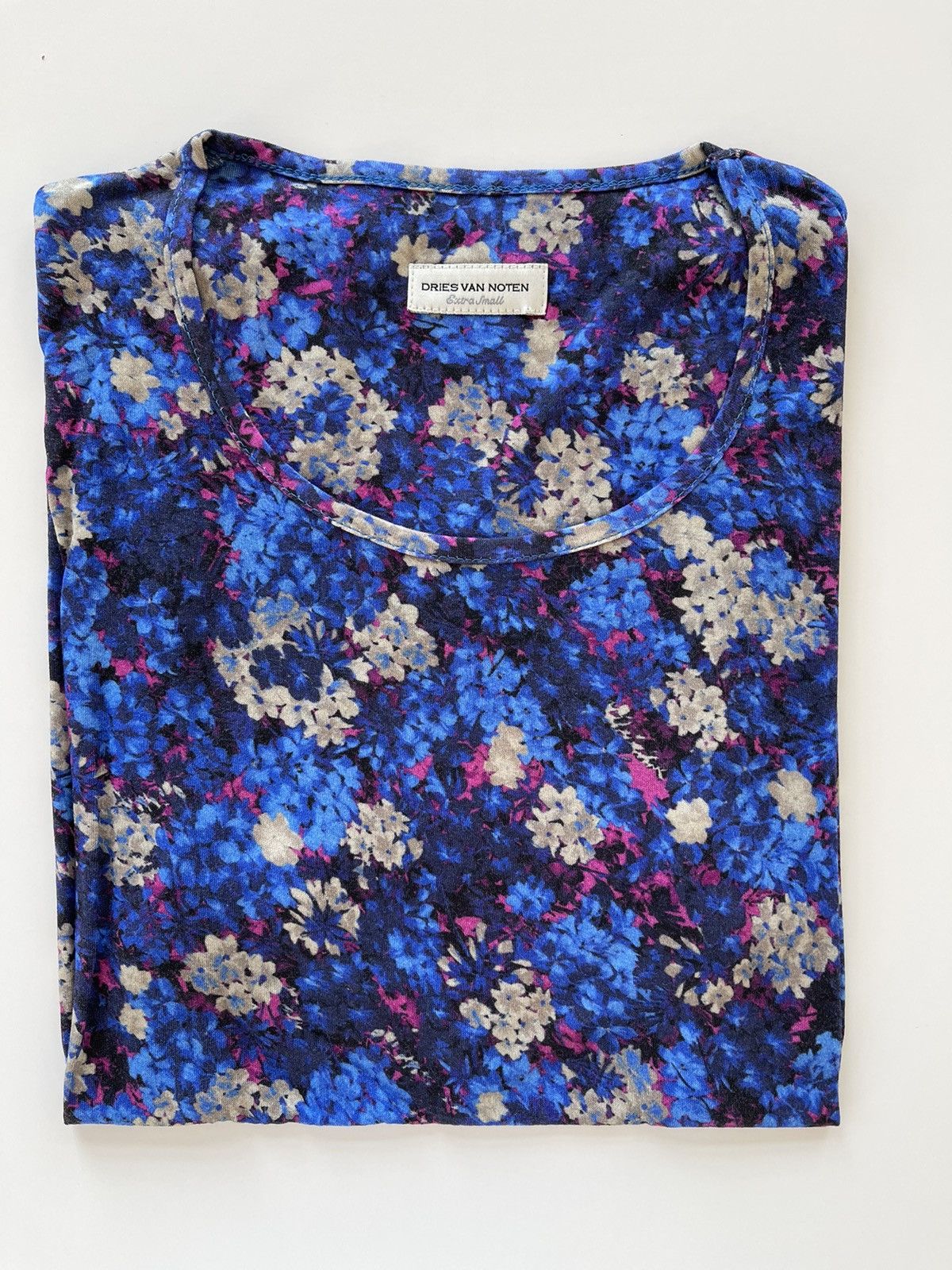 Dries Van Noten WMNS Floral print viscose t-shirt Size US XS / EU 42 / 0 - 4 Thumbnail