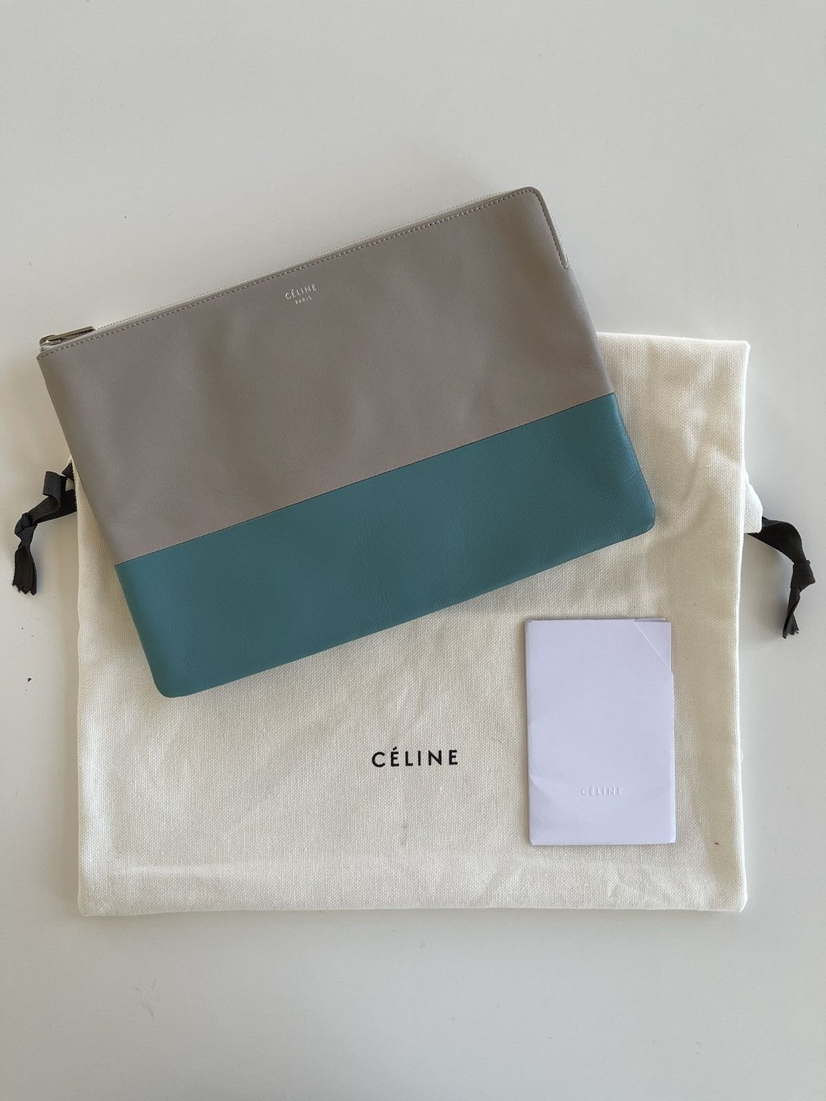 Celine Céline by Phoebe Philo two-tone solo clutch pouch Size ONE SIZE - 3 Thumbnail