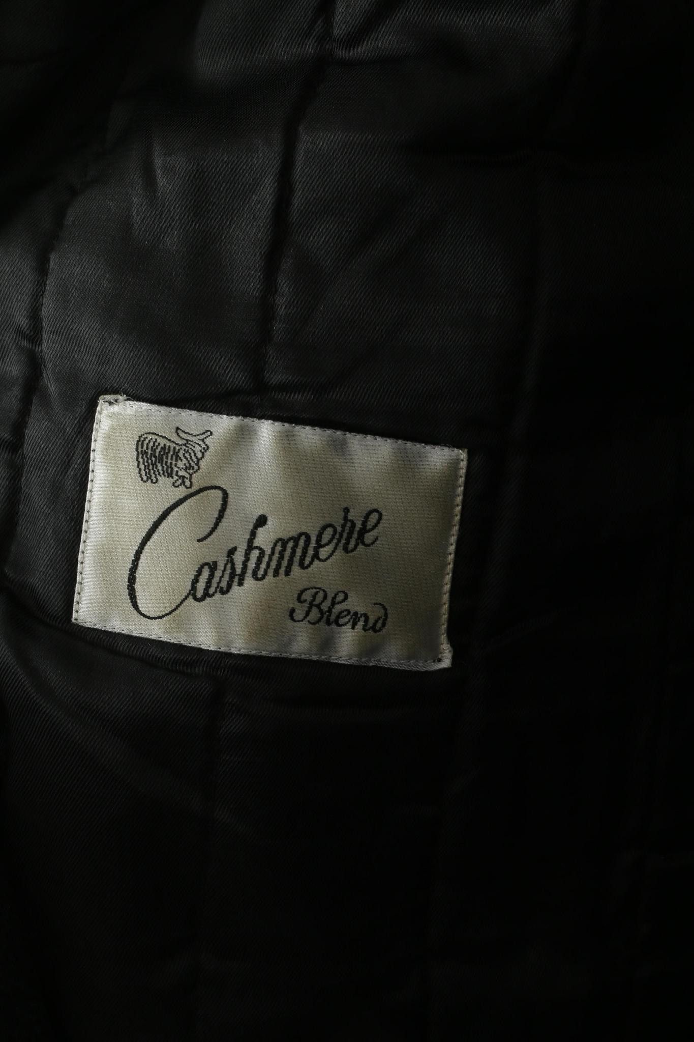 Vintage Di Caprio Men 48 XL Coat Black Wool Cashmere Retro 3219 Size US XL / EU 56 / 4 - 6 Thumbnail