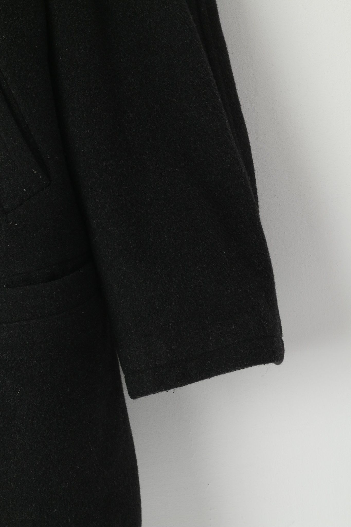 Vintage Di Caprio Men 48 XL Coat Black Wool Cashmere Retro 3219 Size US XL / EU 56 / 4 - 3 Thumbnail