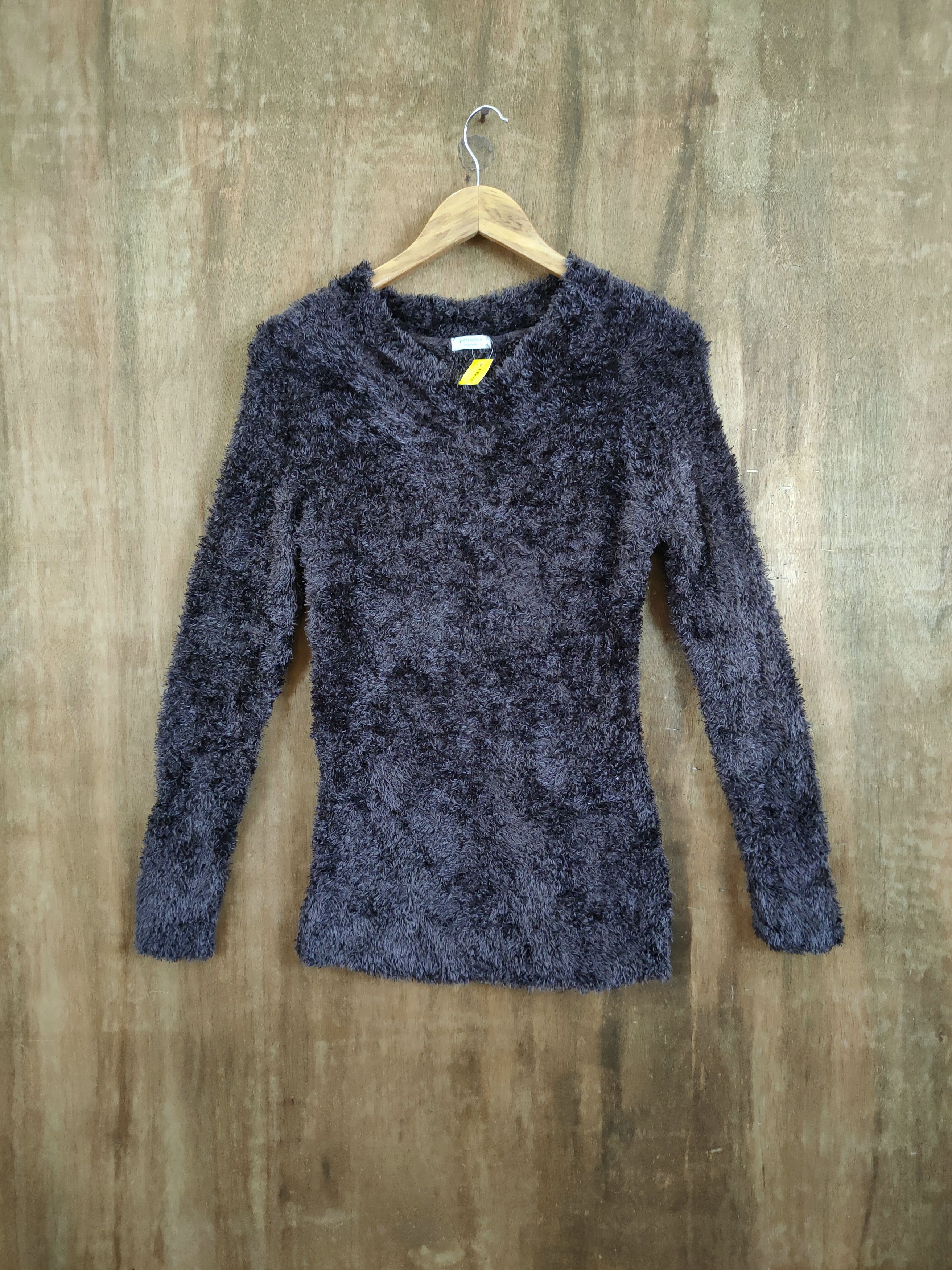 Homespun Knitwear Persodea mohair soft fur shag shaggy knitted #46-933 Size L / US 10 / IT 46 - 1 Thumbnail
