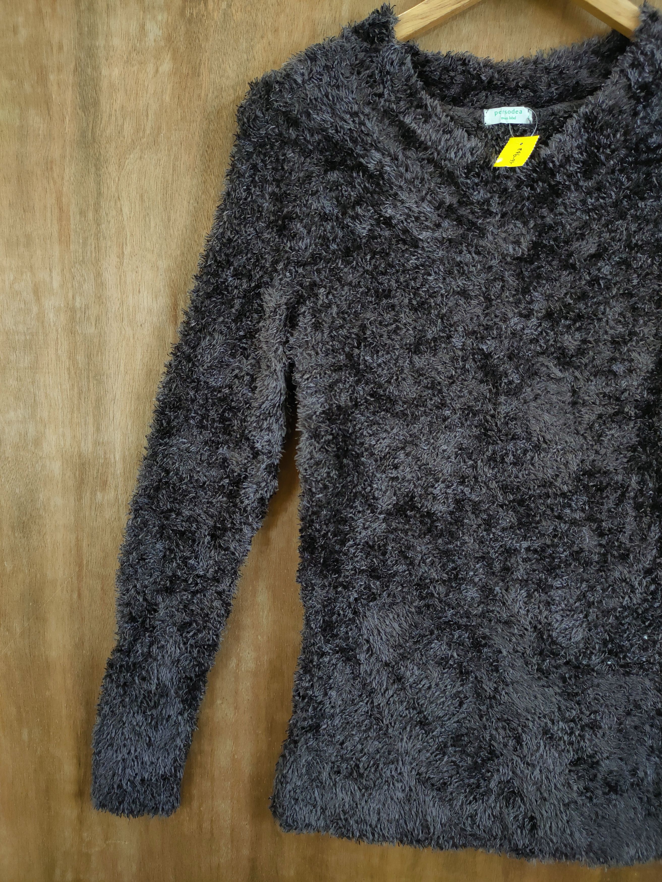 Homespun Knitwear Persodea mohair soft fur shag shaggy knitted #46-933 Size L / US 10 / IT 46 - 2 Thumbnail