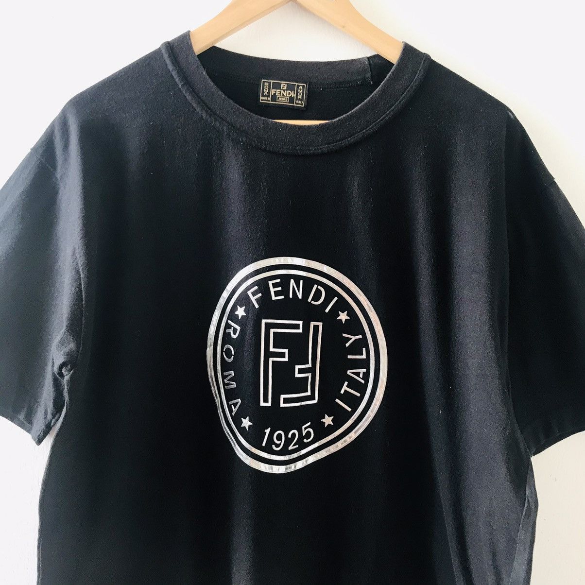 Fendi × Vintage Vintage x Fendi Big Logo Spell Out Tshirt Size US L / EU 52-54 / 3 - 2 Thumbnail