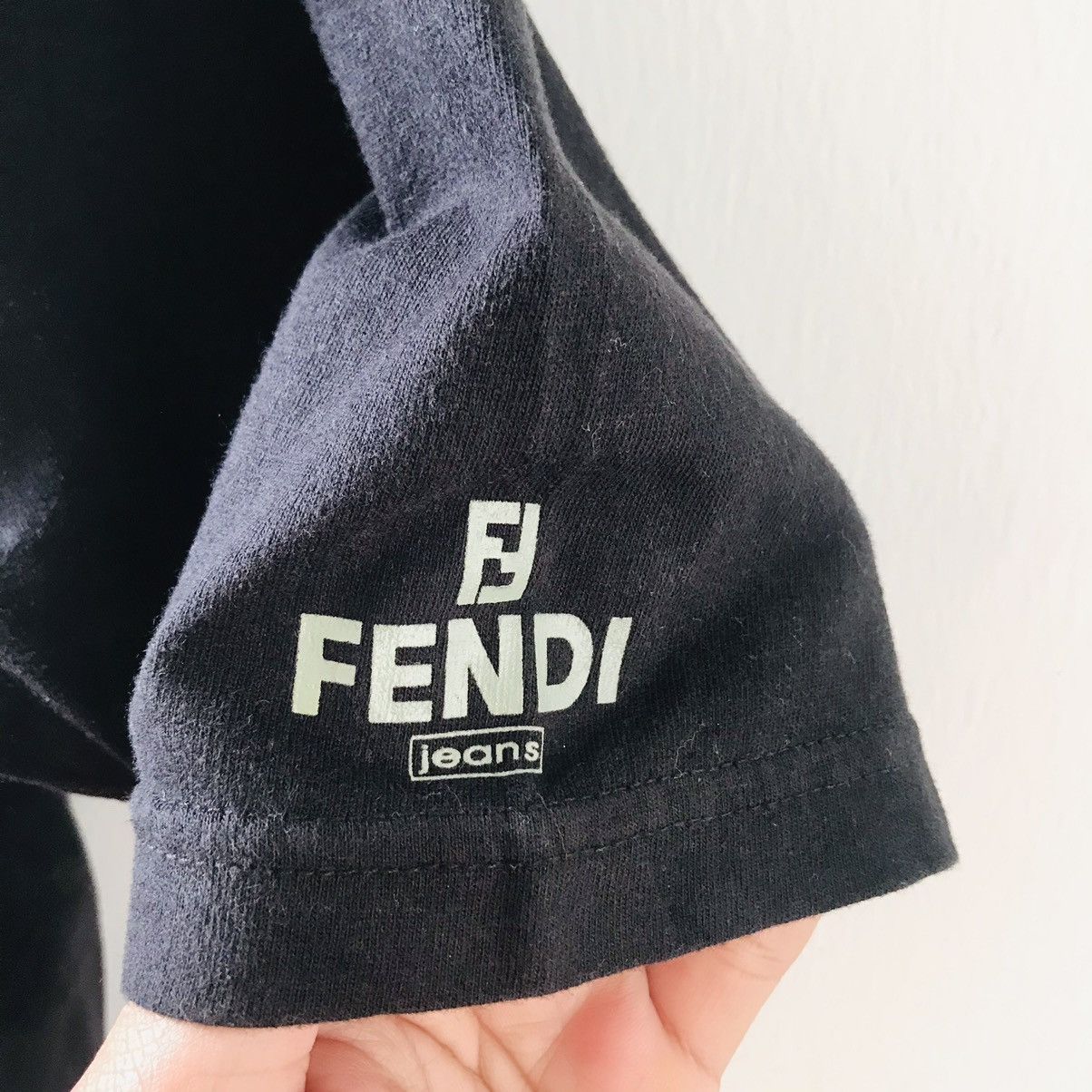 Fendi × Vintage Vintage x Fendi Big Logo Spell Out Tshirt Size US L / EU 52-54 / 3 - 4 Thumbnail