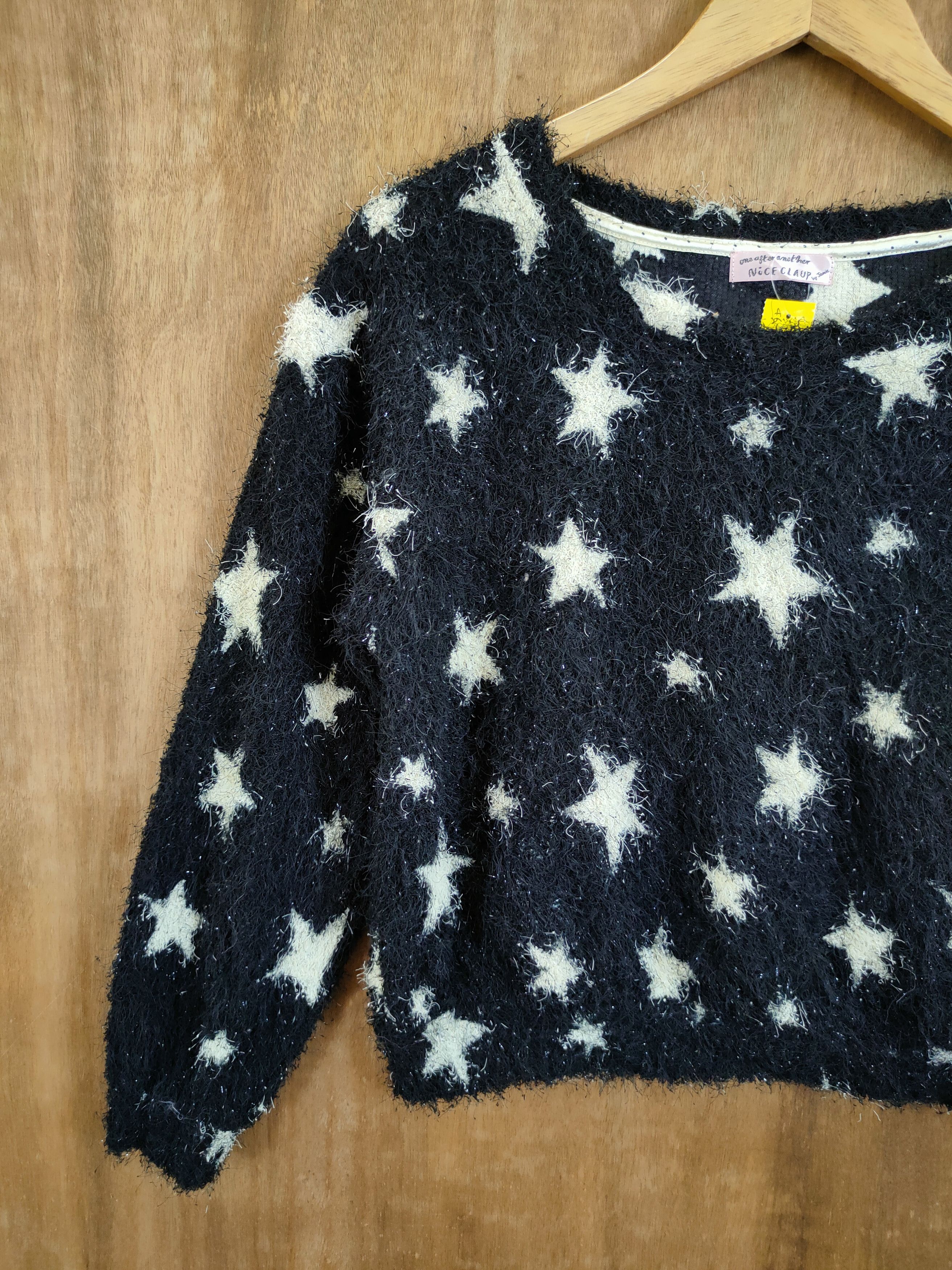 Homespun Knitwear Nice Claup star mohair shag shaggy fur knitwear #46-922 Size US XS / EU 42 / 0 - 2 Thumbnail