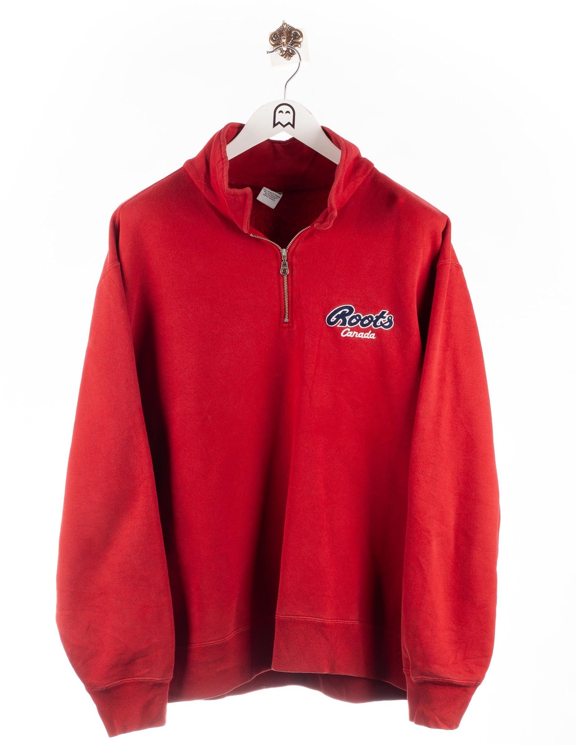 Roots Vintage Roots 90s Fleece Jacket Roots Logo Red | Grailed