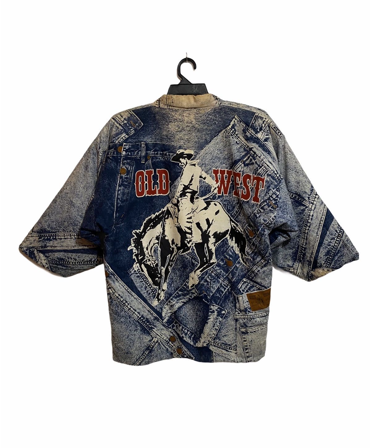 Japanese Brand VINTAGE JAN & ZEN OLD WEST COWBOY DENIM DESIGN KIMONO Size US M / EU 48-50 / 2 - 1 Thumbnail