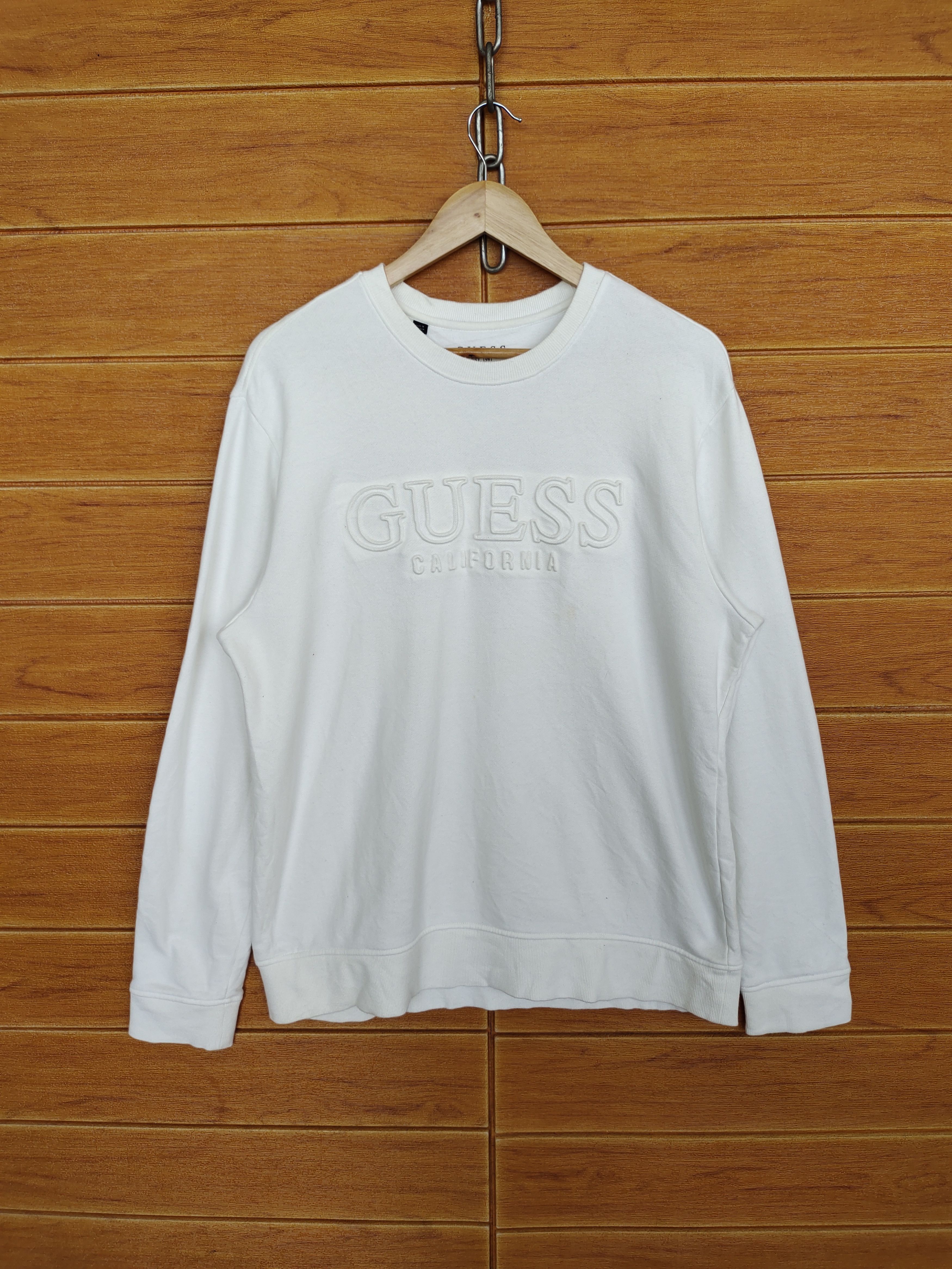 Guess GUESS California Spell Out White Sweatshirt Size US L / EU 52-54 / 3 - 1 Thumbnail