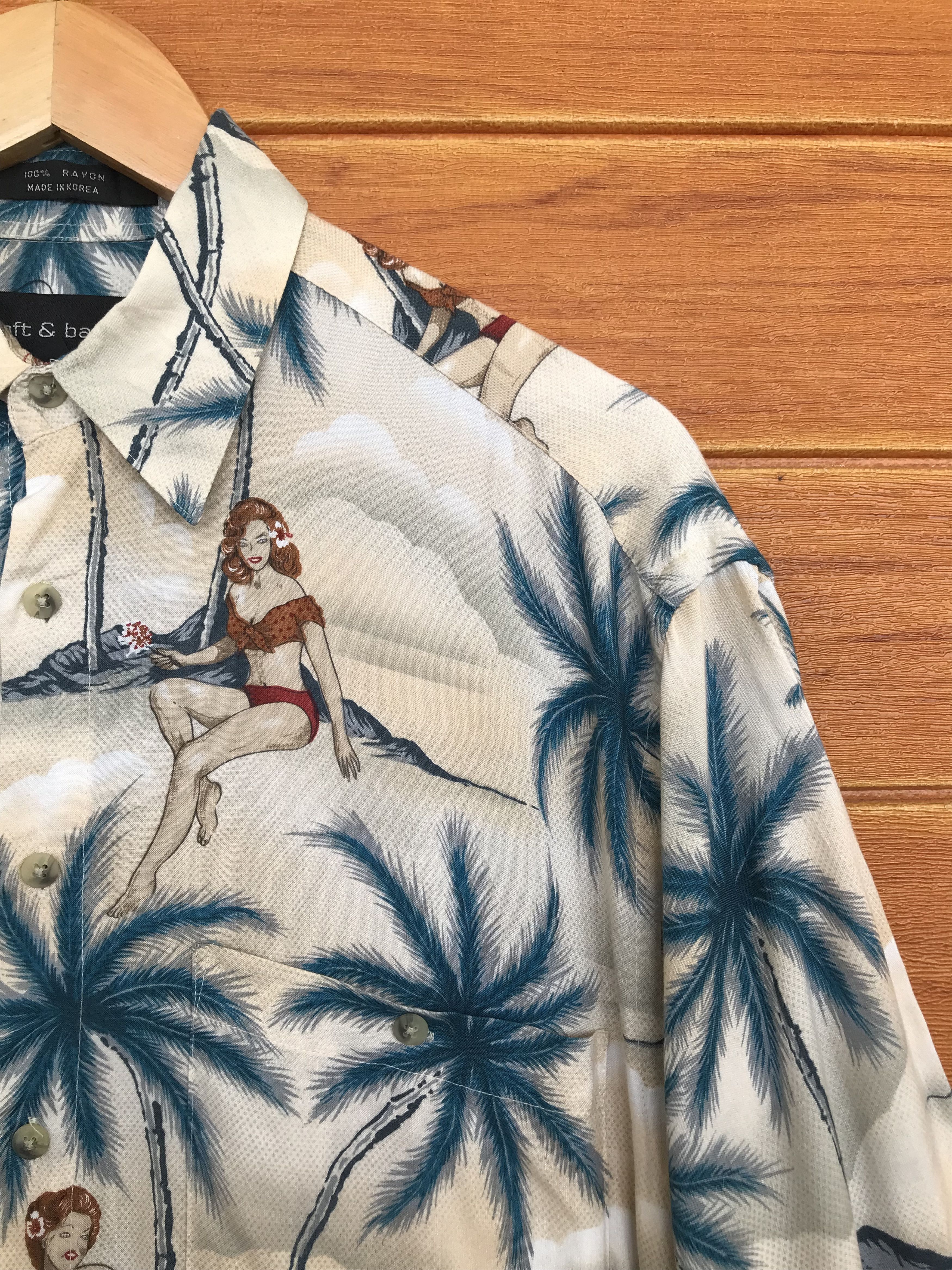 Croft & Barrow 90s CROFT & BARROW Rayon Hula Girls Oversize Hawaiian Size US S / EU 44-46 / 1 - 5 Thumbnail