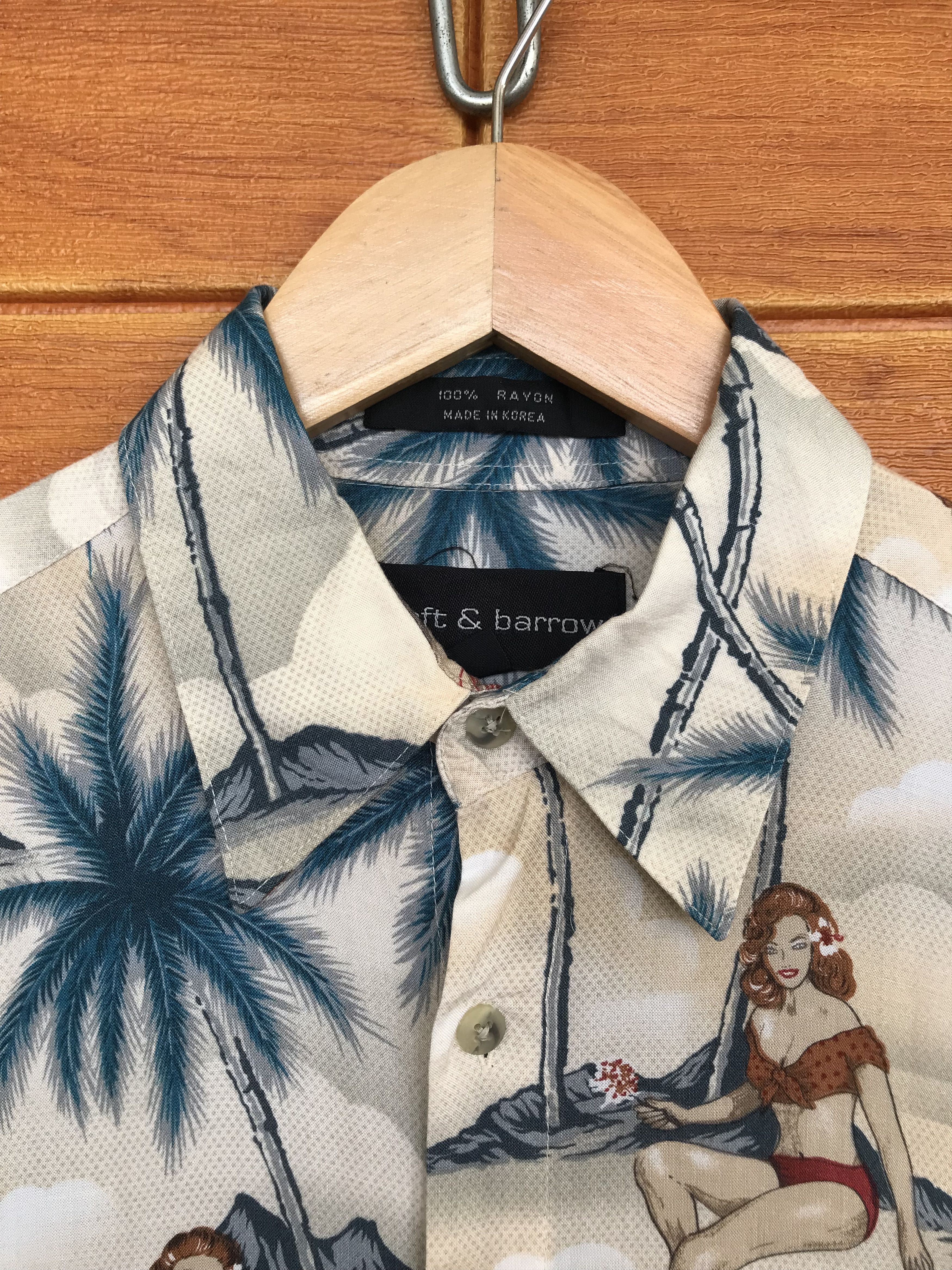 Croft & Barrow 90s CROFT & BARROW Rayon Hula Girls Oversize Hawaiian Size US S / EU 44-46 / 1 - 3 Thumbnail