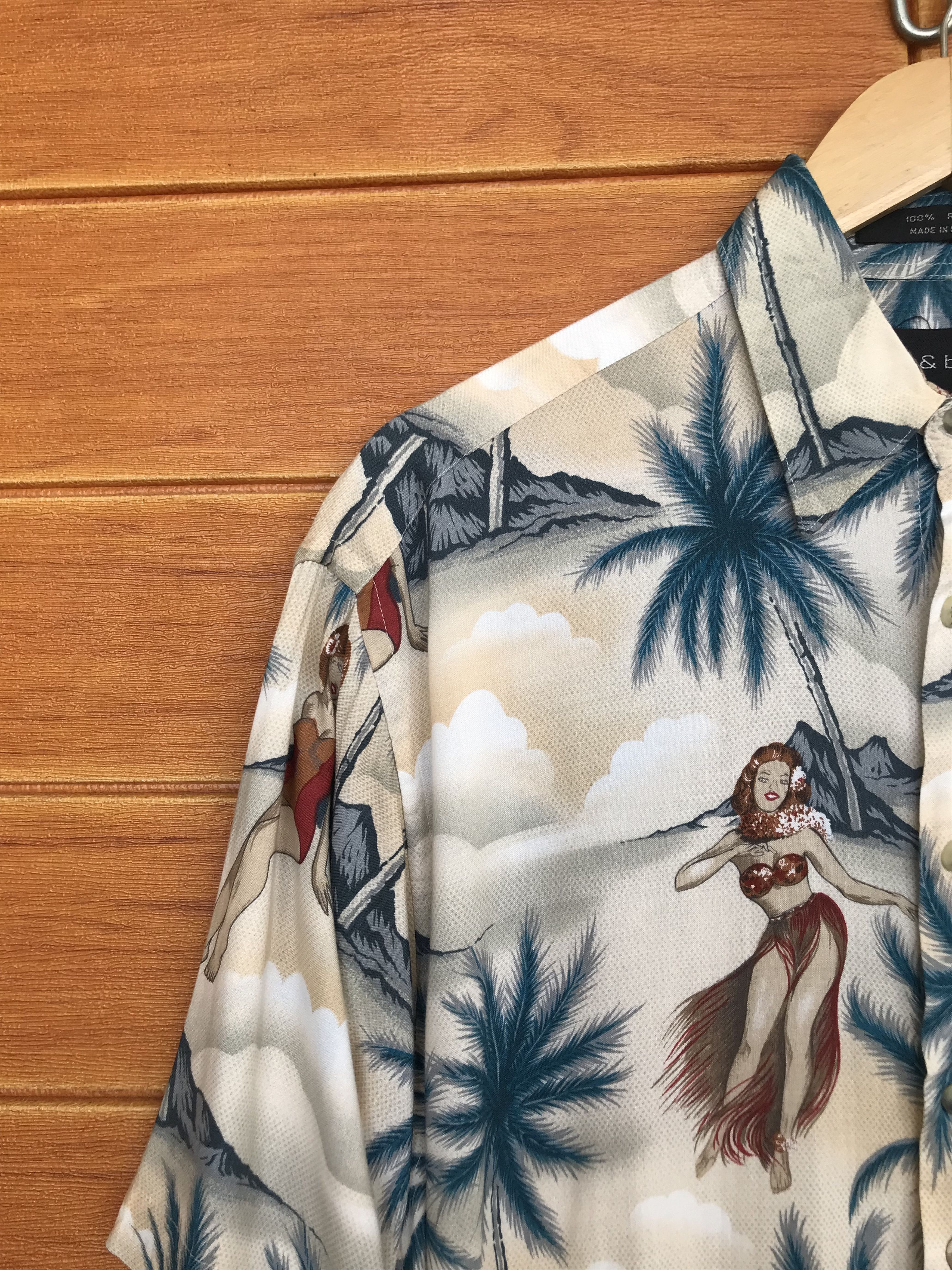 Croft & Barrow 90s CROFT & BARROW Rayon Hula Girls Oversize Hawaiian Size US S / EU 44-46 / 1 - 4 Thumbnail