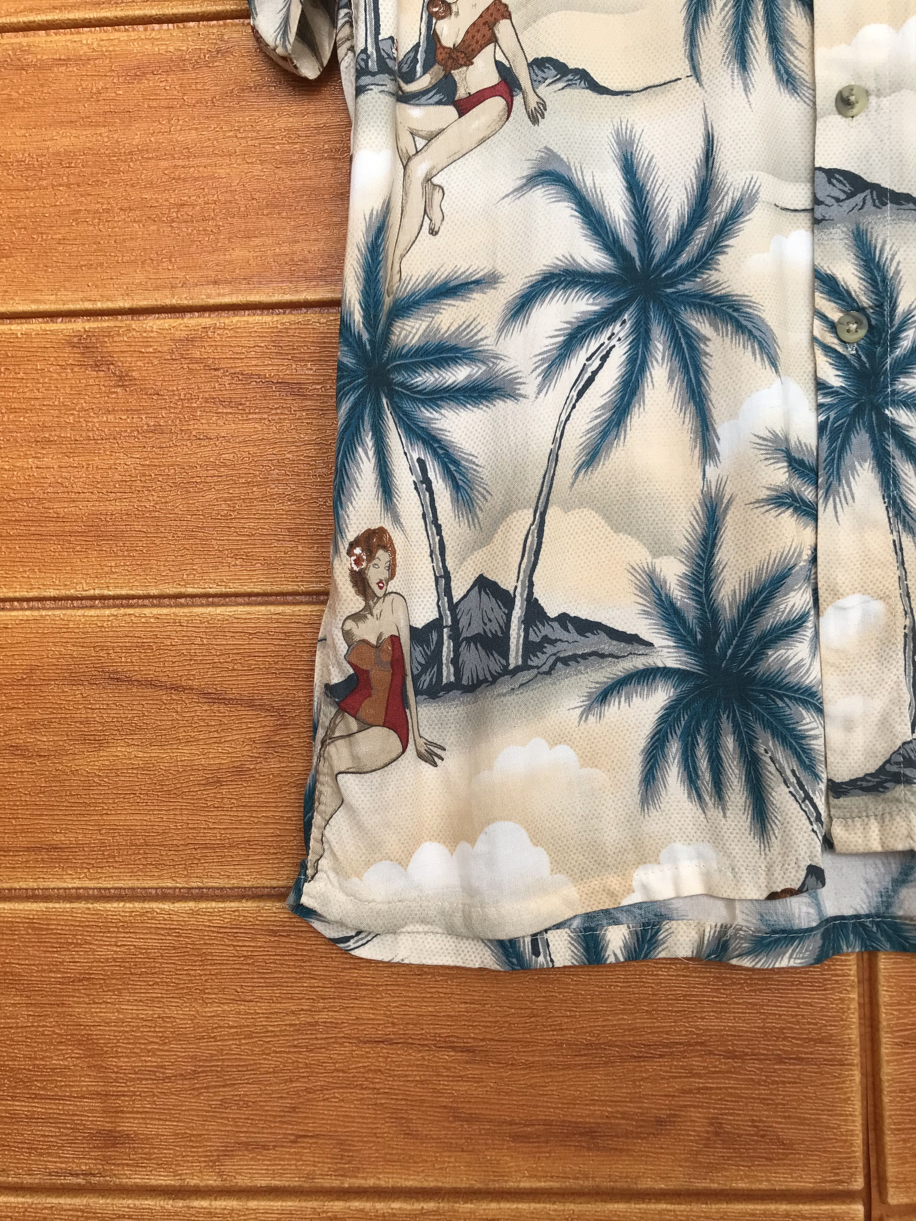 Croft & Barrow 90s CROFT & BARROW Rayon Hula Girls Oversize Hawaiian Size US S / EU 44-46 / 1 - 6 Thumbnail