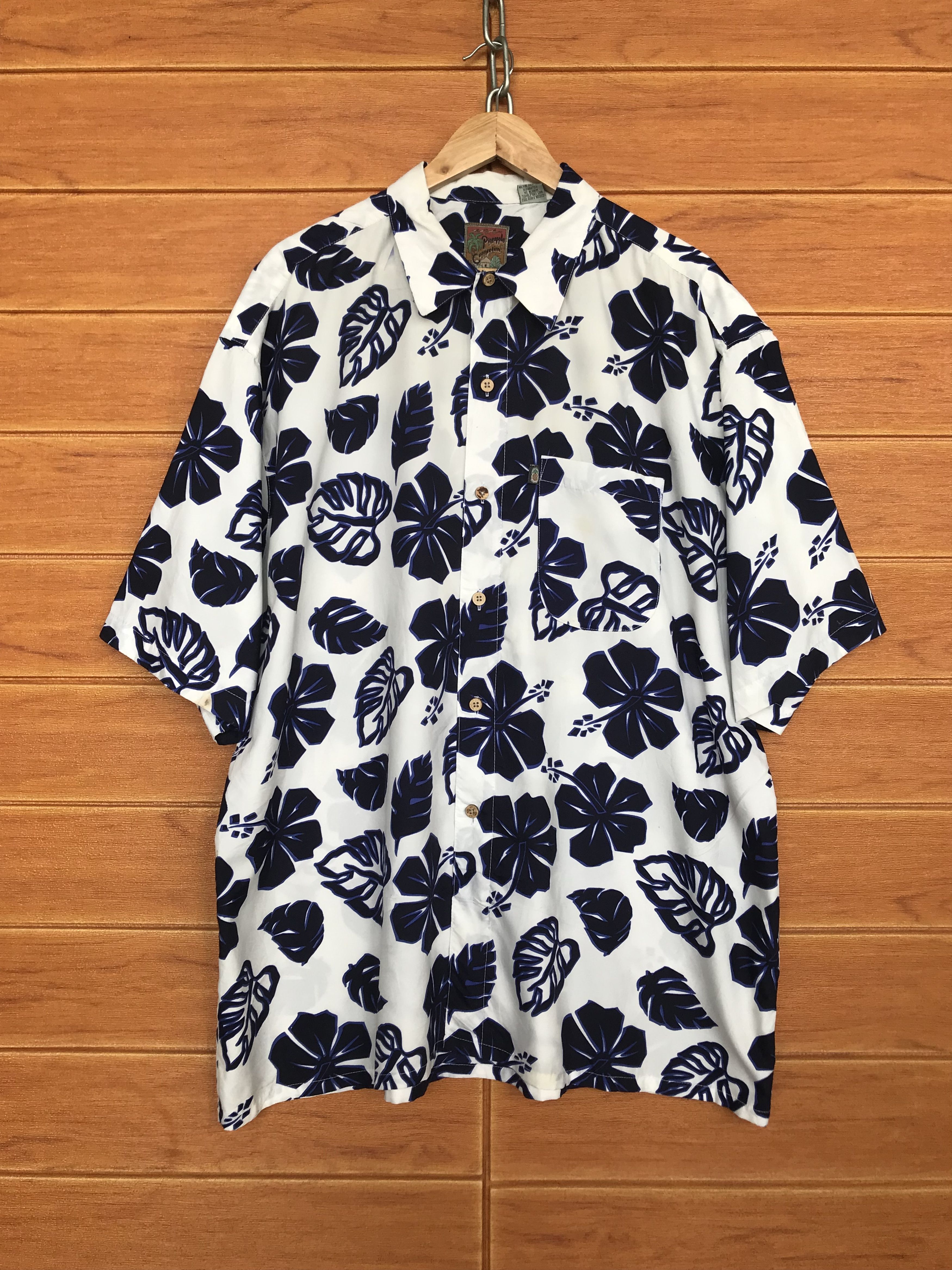 Pineapple Connection Vintage PINEAPPLE CONNECTION Hibiscus Hawaiian Shirt Size US XL / EU 56 / 4 - 1 Thumbnail