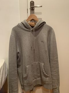 BURBERRY grey hoodie with nova check lining – Loop Generation