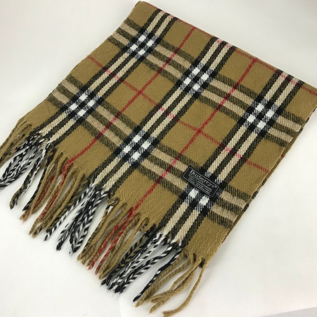 Burberry 💣OFFER Vtg BURBERRY LONDON Nova Check Wool Scarf Size ONE SIZE - 4 Thumbnail