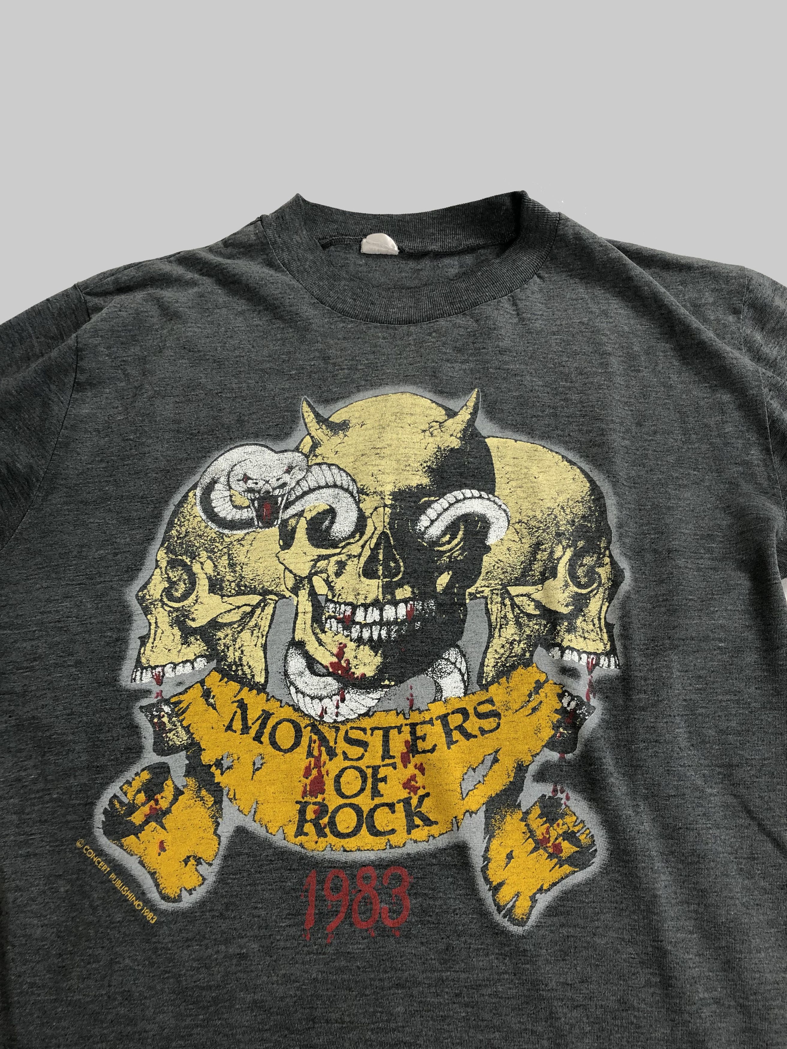 Band Tees Vintage 1983 Monster of Rock (Meat Loaf Twisted Sister) Size US XS / EU 42 / 0 - 3 Thumbnail