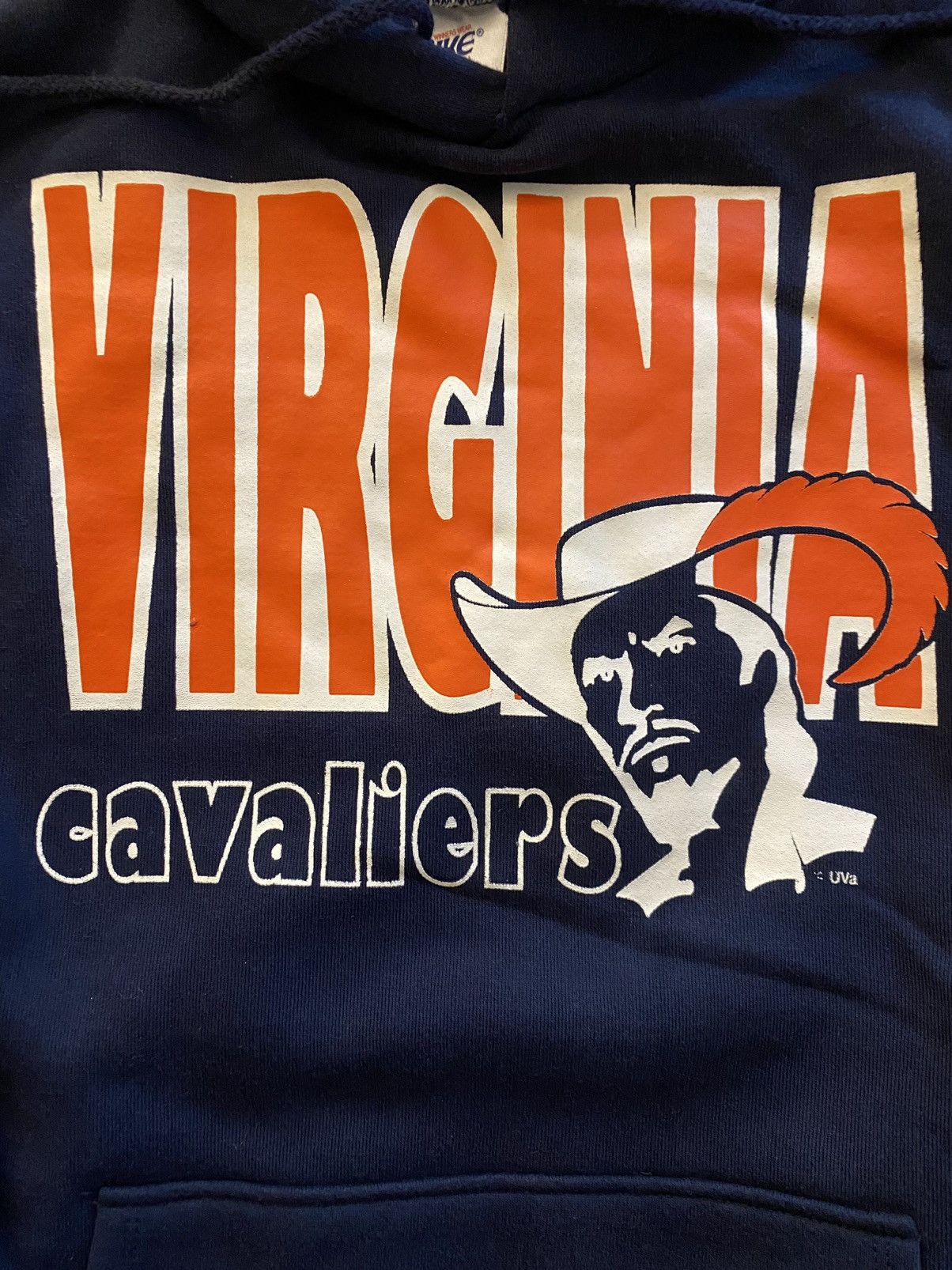 NCAA Vintage 90s University Virginia Cavaliers Hoodie Sweatshirt Size US M / EU 48-50 / 2 - 2 Thumbnail