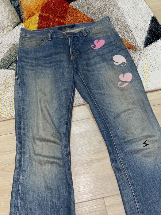 Undercover UNDERCOVER Heart jeans Aw05 | Grailed