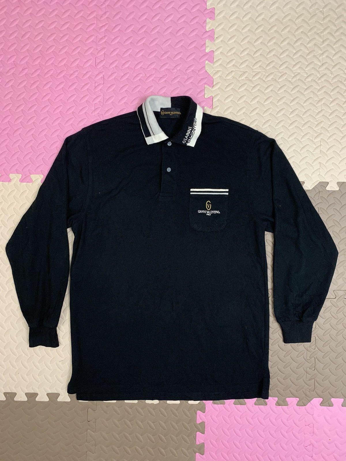 Valentino Vintage Gianni Valentino Italy polo shirt long sleeve Size US L / EU 52-54 / 3 - 1 Thumbnail